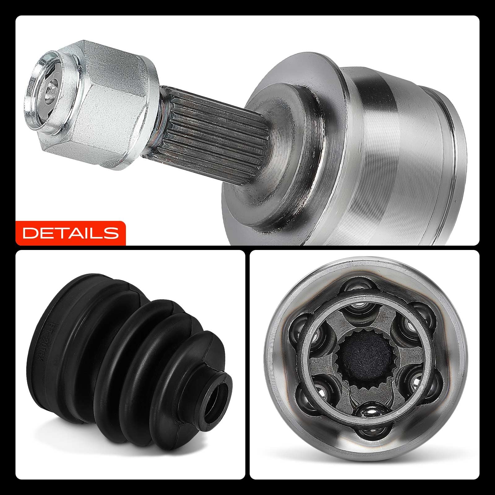 Frankberg Kit Giunti Semiasse lato ruota Assale Anteriore Sinistro Destro Compatibile con Seicento/600 187 0.9L 1.1L 1997-2010 Replace# 46307367