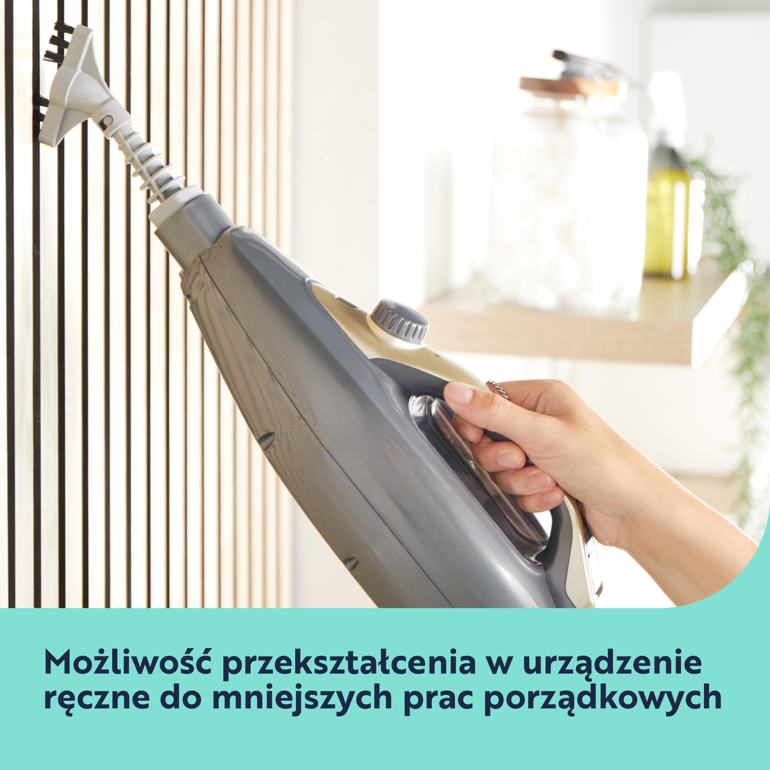 Beldray BEL01732TTVDE Titanium 14 w 1 Mop Parowy – Wielofunkcyjny Reczny Odkurzacz, 350ml, Elastyczne Zawiasy, Bez Chemikaliów, Myjka do Okien, Dodatkowe Dysze i Pady Mopowe w Zestawie, 1300W