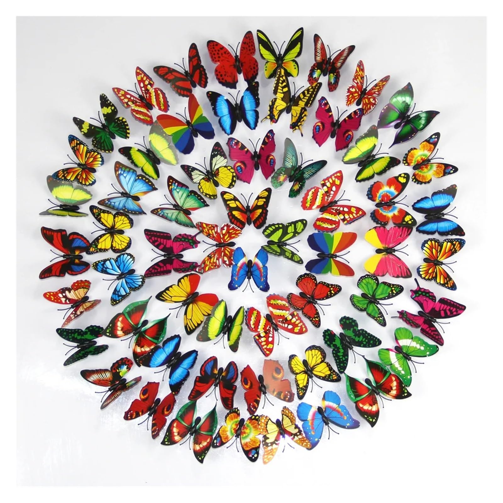 12PCS House Decoration Stereo Butterflies Refrigerator Stickers Removable 3D Home Decor Wall(Color01)