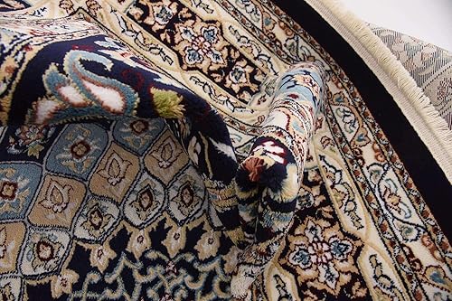 Miniatura 18 de Unique Loom Colección Narenj Adams - Alfombra rectangular (8 x 10 pies, azul marinobeige)