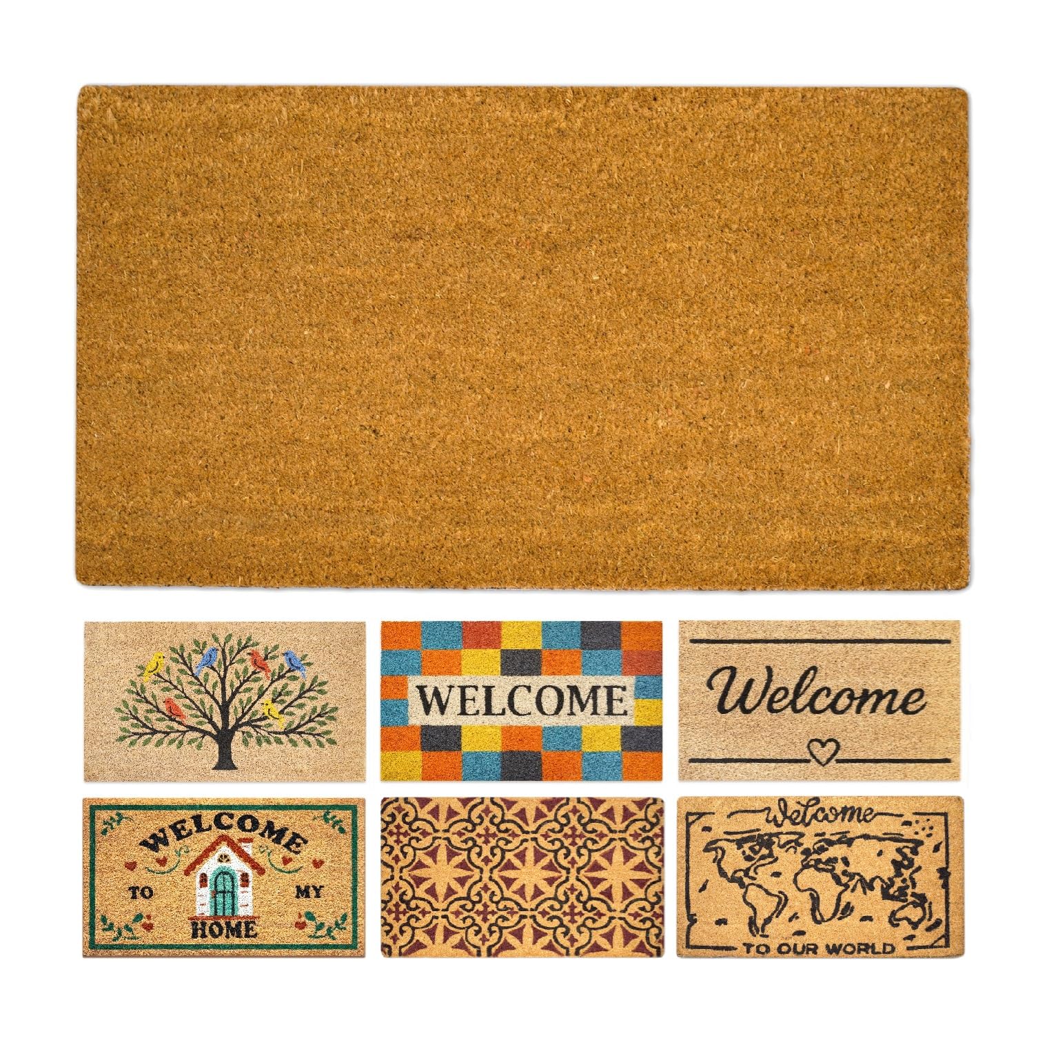 Tapis entree interieur absorbant paillasson coco pour maison propre