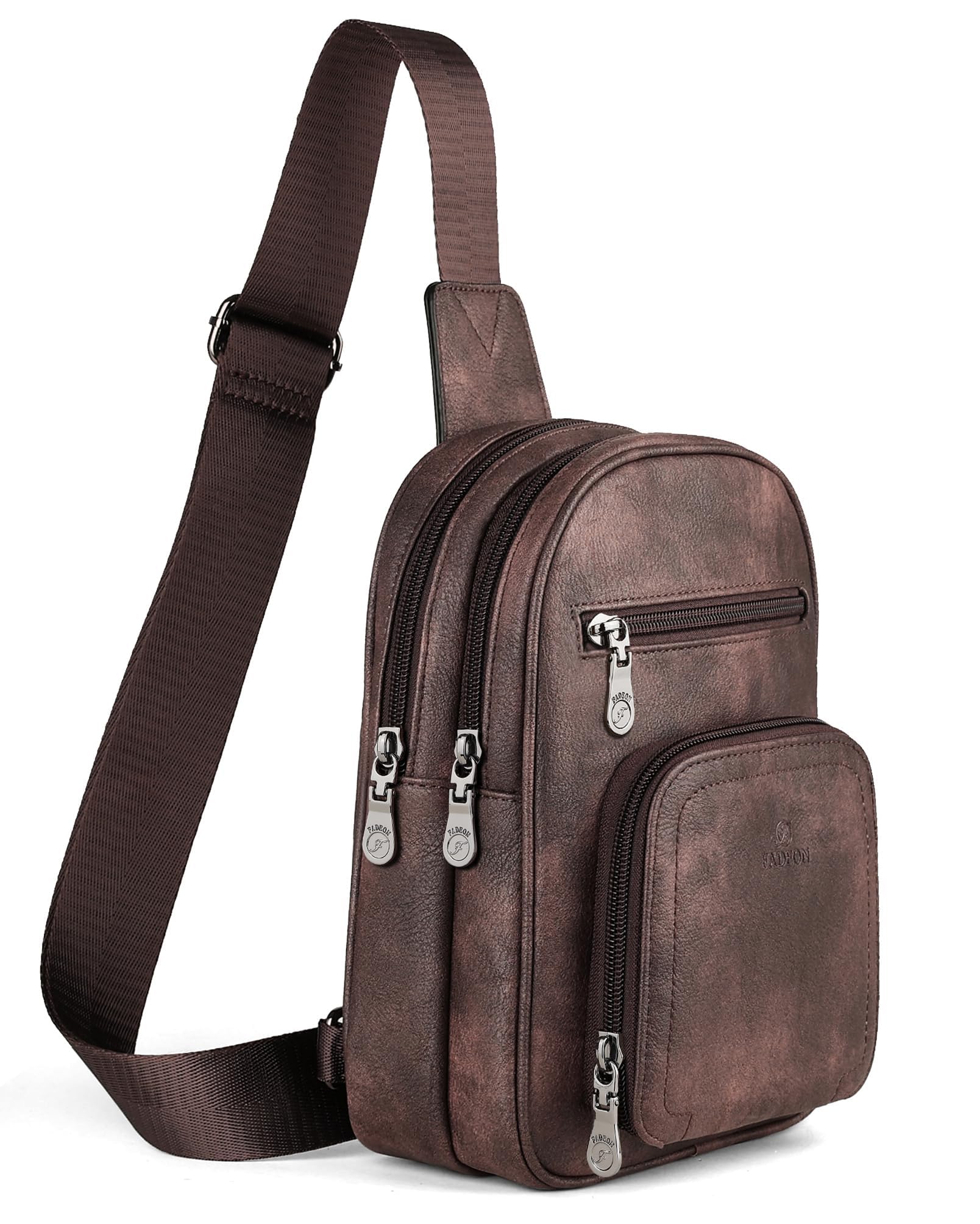 FADEON Sling Bags for Women Crossbody Bag, Designer PU Leather Sling Purse