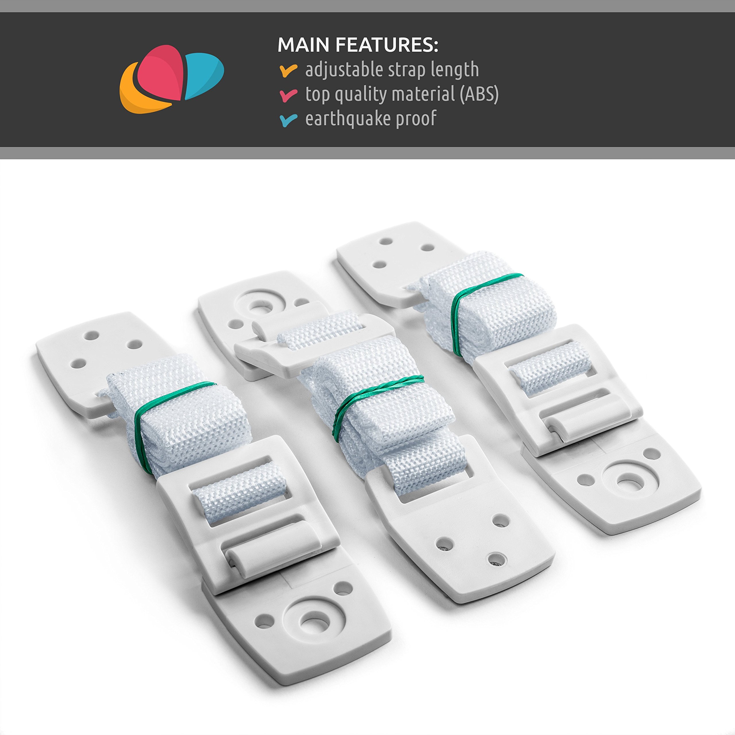 Furniture wall straps / Anti tip TV safety straps by ChippKidx272E