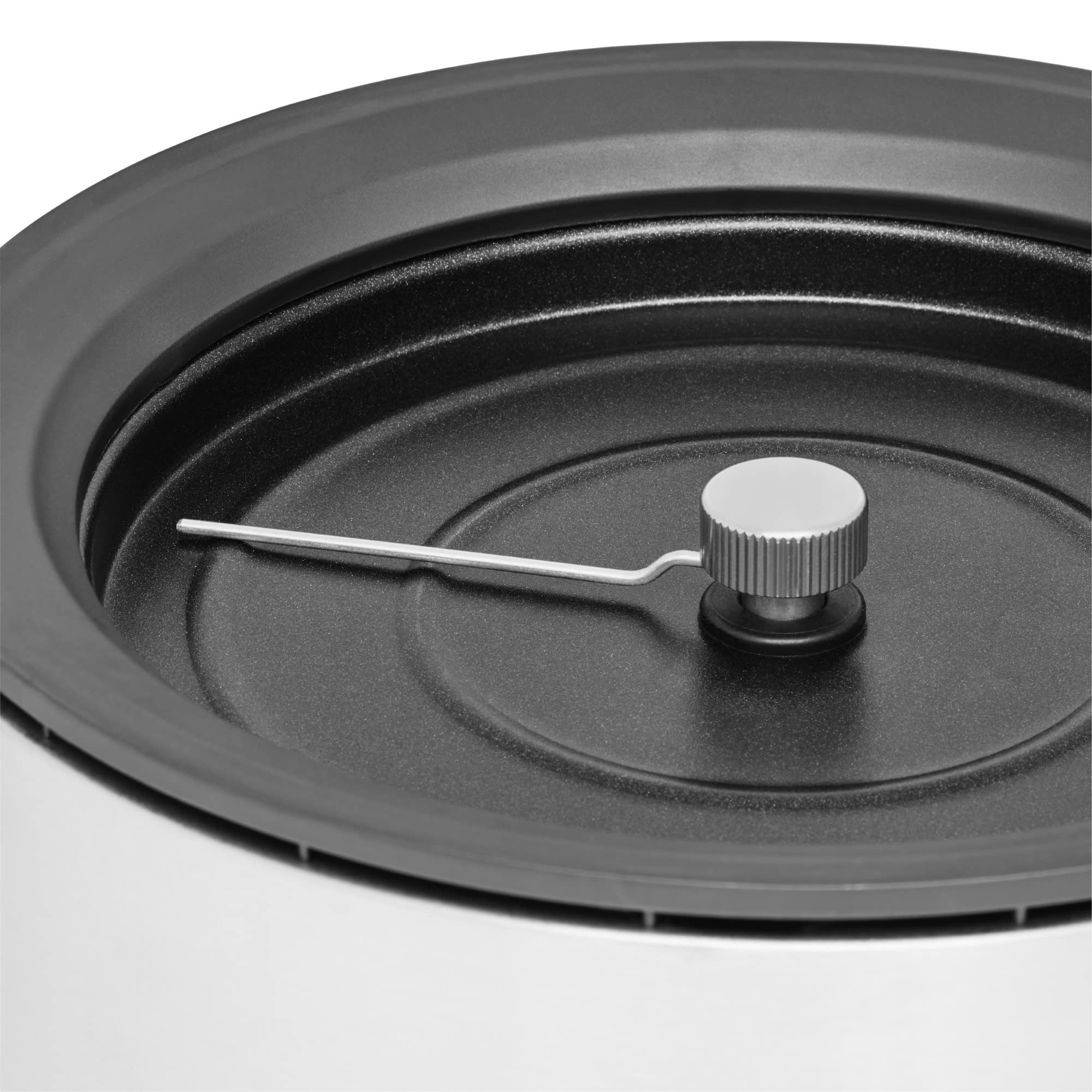 WMF KITCHENminis - Macchina per popcorn, piastra riscaldante rivestita, coperchio per servire, apertura per sciogliere il burro, preparazione con zucchero e sale, salvaspazio, in acciaio inox opaco