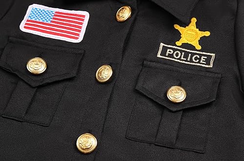 Miniatura 5 de Costumerry Disfraz de policía para niños, disfraz de policía para Halloween