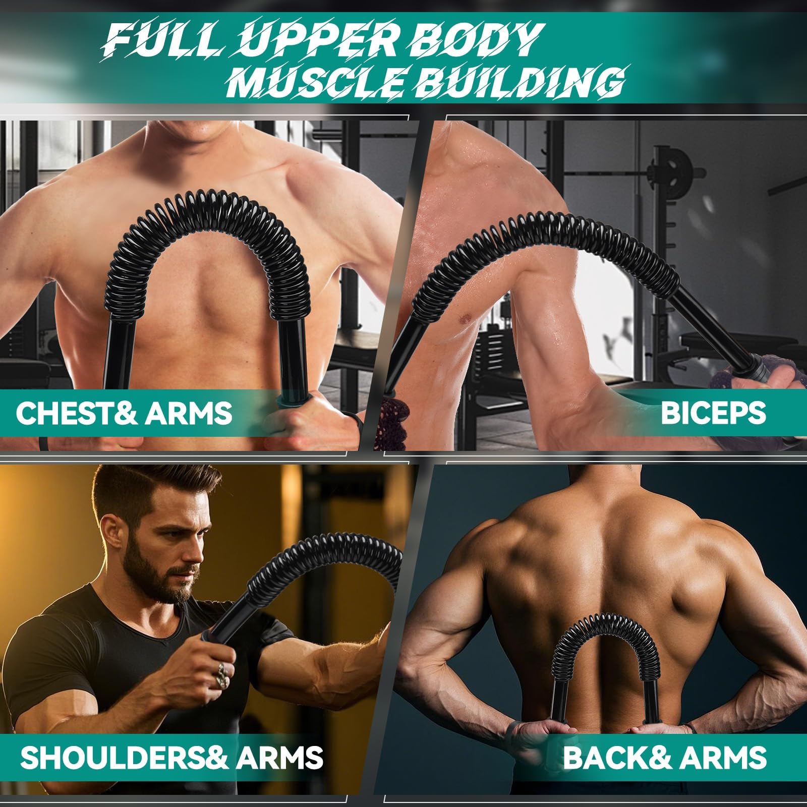 Armtrainer Biegehantel für Krafttraining Fitness 20KG/ 30KG/ 50KG/ 60KG, Brusttrainer Männer Krafttraining Zuhause