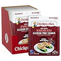Vista 1 de Pollo del mar sin piel y sin hueso Pacífico ahumado salmón, bolsa de 3 onzas (paquete de 12)