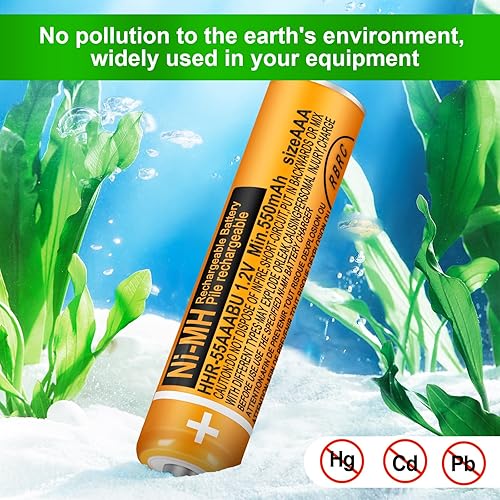 Miniatura 7 de Paquete de 4 pilas recargables HHR-55AAABU NI-MH para Panasonic 1.2V 550mAh AAA batería para teléfonos inalámbricos