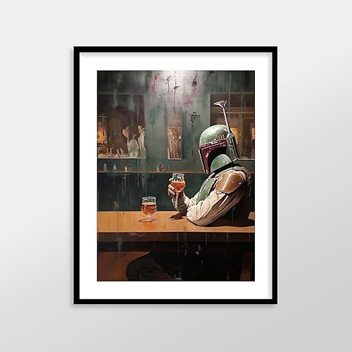 Miniatura 4 de Star Wars Bar Art Prints - Premium Giclee Fine Art Print - Aesthetic Man Cave Wall Décor, Bourbon Whiskey Print Poster for Bar and Home Decor, Ready