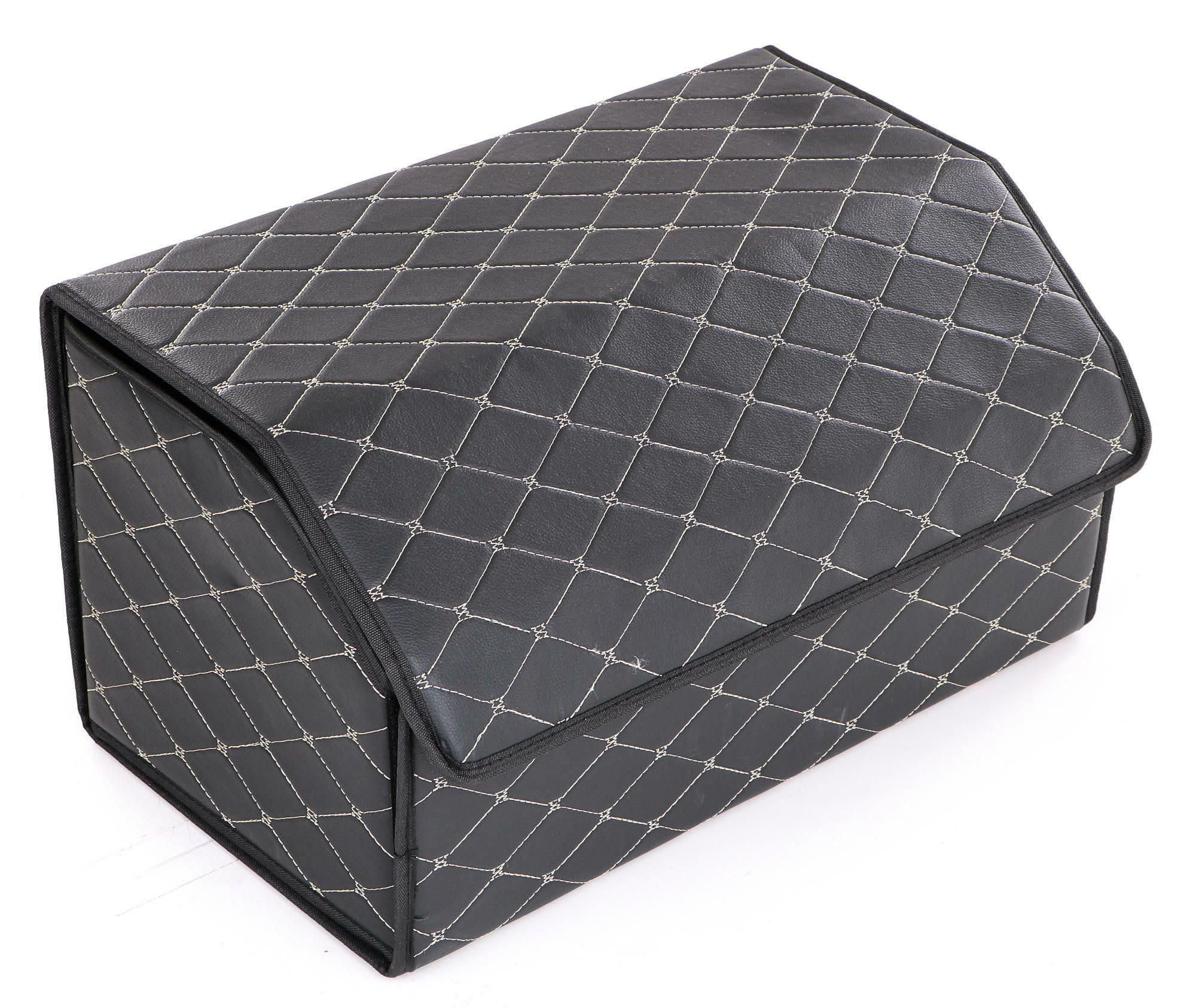 Organizador de maletero elegante en piel sintética con tapa CAR COMPACT ELEGANT L