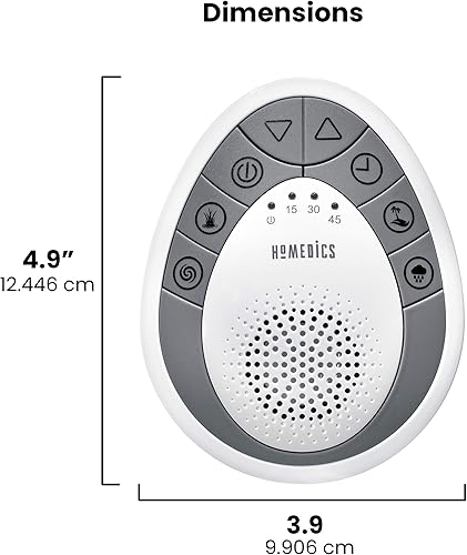 Miniatura 8 de Homedics Máquina de sonido de ruido blanco  Terapia de sueño portátil para el hogar oficina bebé y viajes  4 Sonidos de naturaleza relajante y