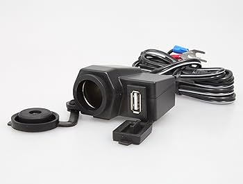 Amazon | バイクパーツセンター バイク用シガーソケット 汎用 1穴&USB