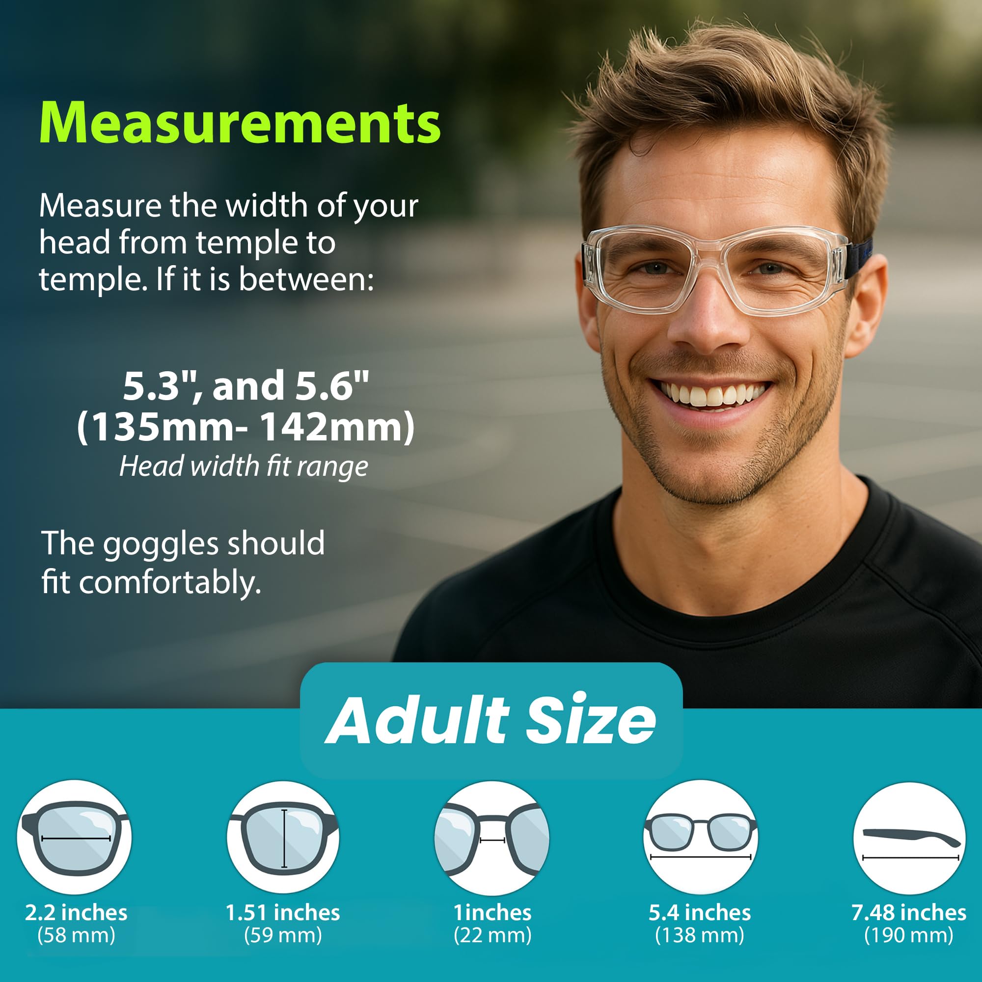 BLUE CUT Gafas de seguridad para deportes al aire libre, unisex, antivaho, reemplazables a lentes graduadas, ideales para baloncesto, raquetbol