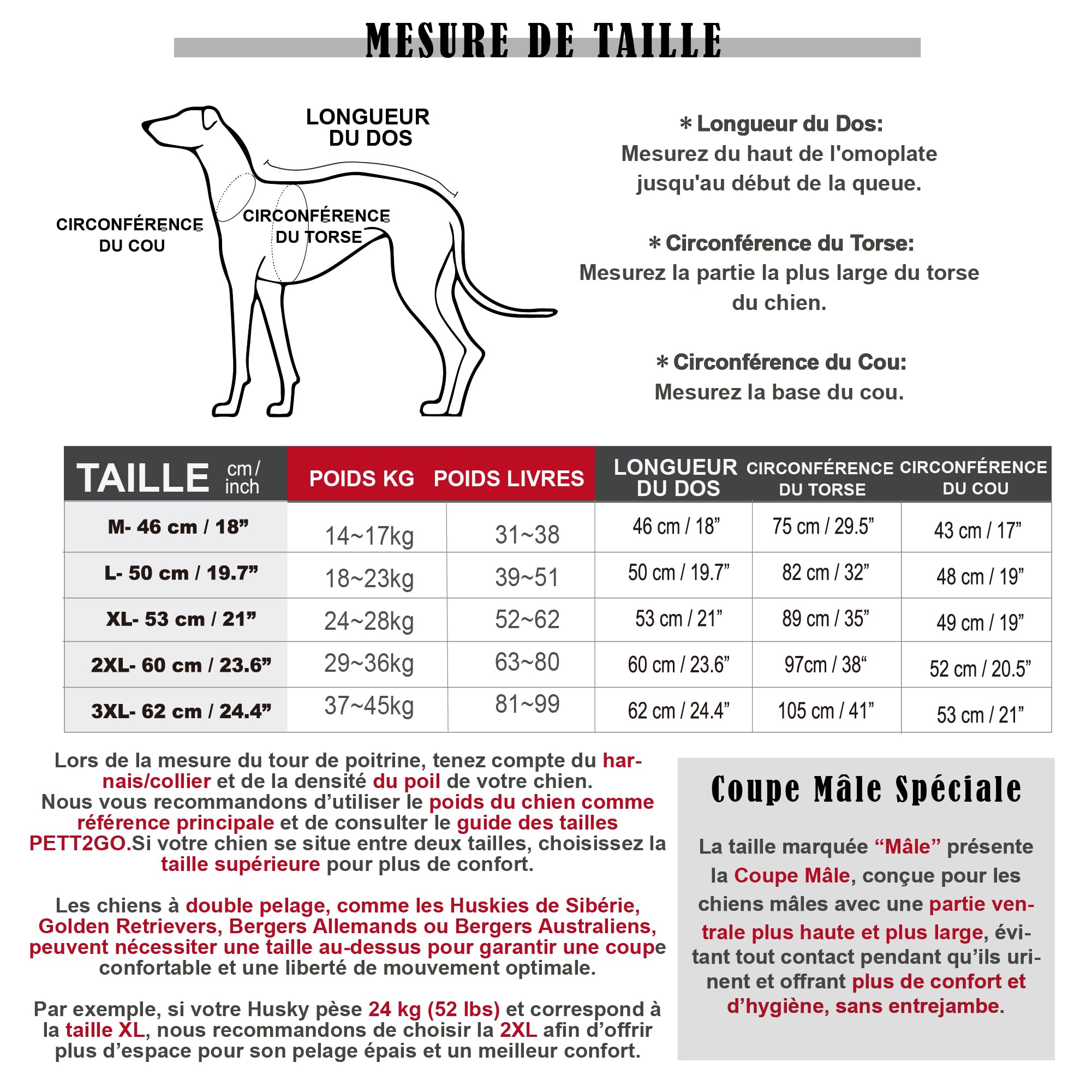 Coupe-Vent Léger pour Chien, Manteau avec Jambes, à Capuche, Trou pour Laisse, Réfléchissant, Compactable - Gris -XL (Mâle)