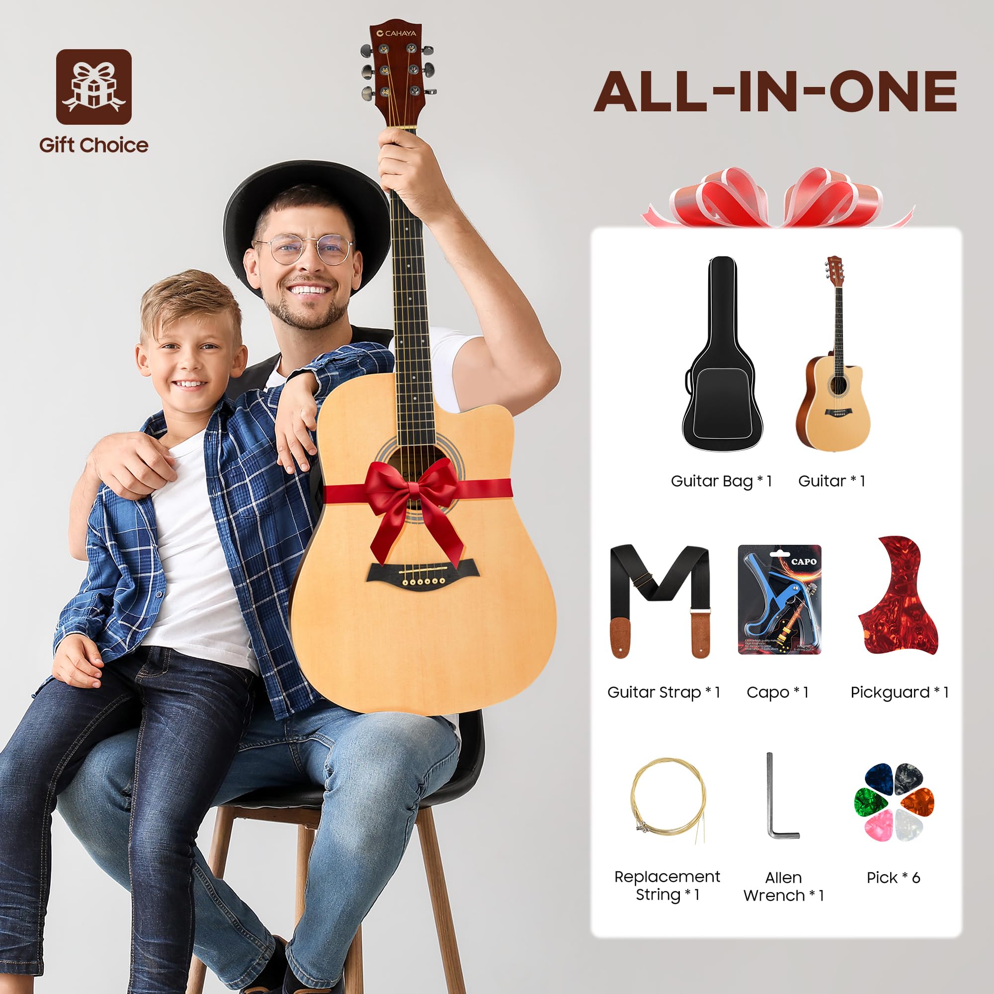 CAHAYA Acoustic Guitar Kit - Beginner Set -5