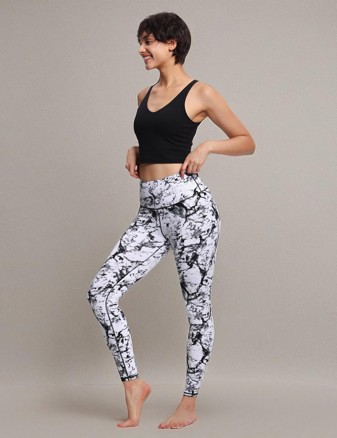 THE GYM PEOPLE Women's High Waist Workout Legging Soft Tummy Control Squat Proof Yoga Running Pants - Image 7