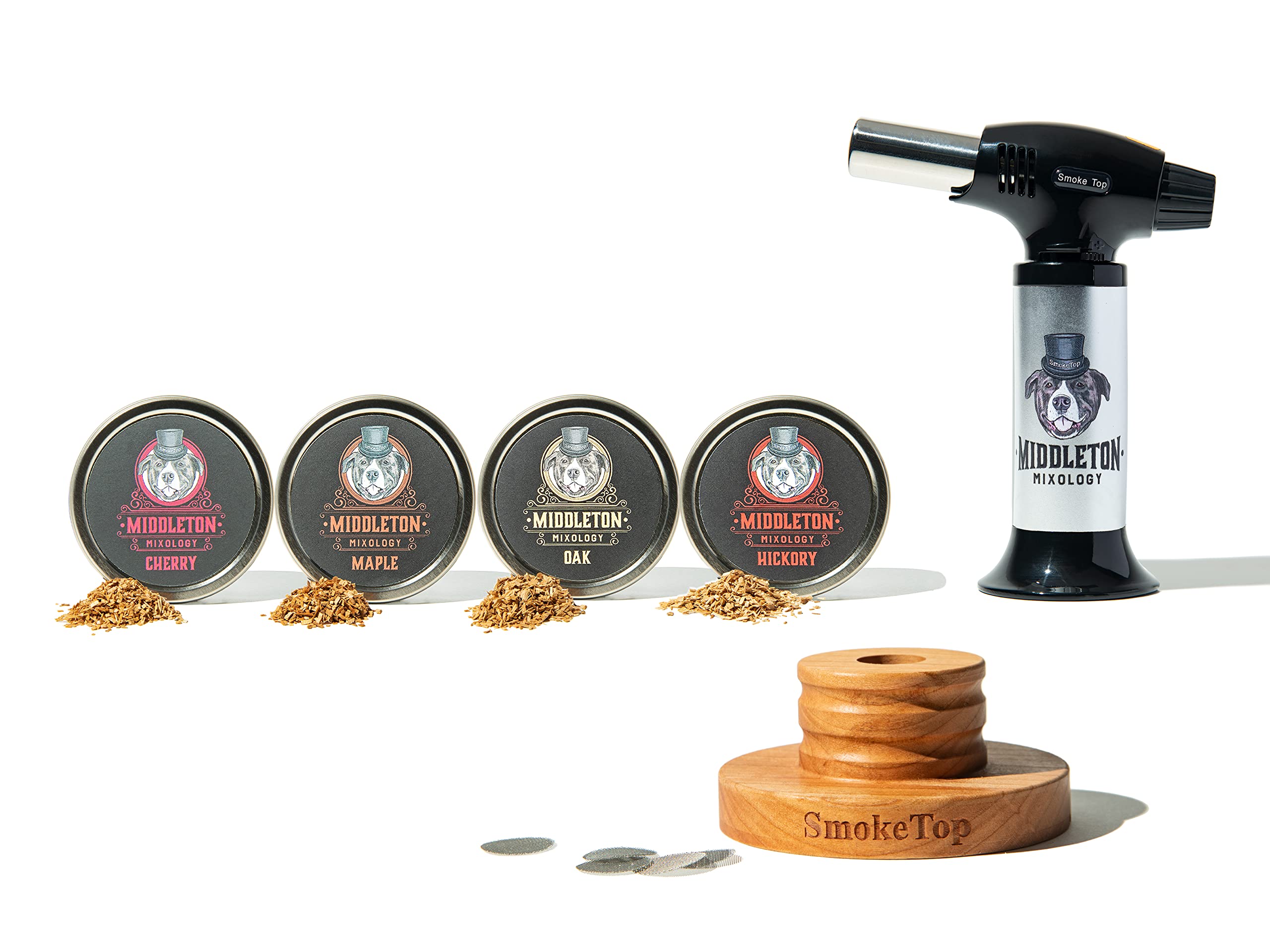 Amazon.com: SmokeTop Cocktail Smoker Kit and Torch with Cherry, Hickory,  Maple, and Oak Wood Chips - Cocktail Smoker Kit & Chips for Old Fashioned  Cocktails, Whiskey, & Bourbon - by Middleton Mixology :