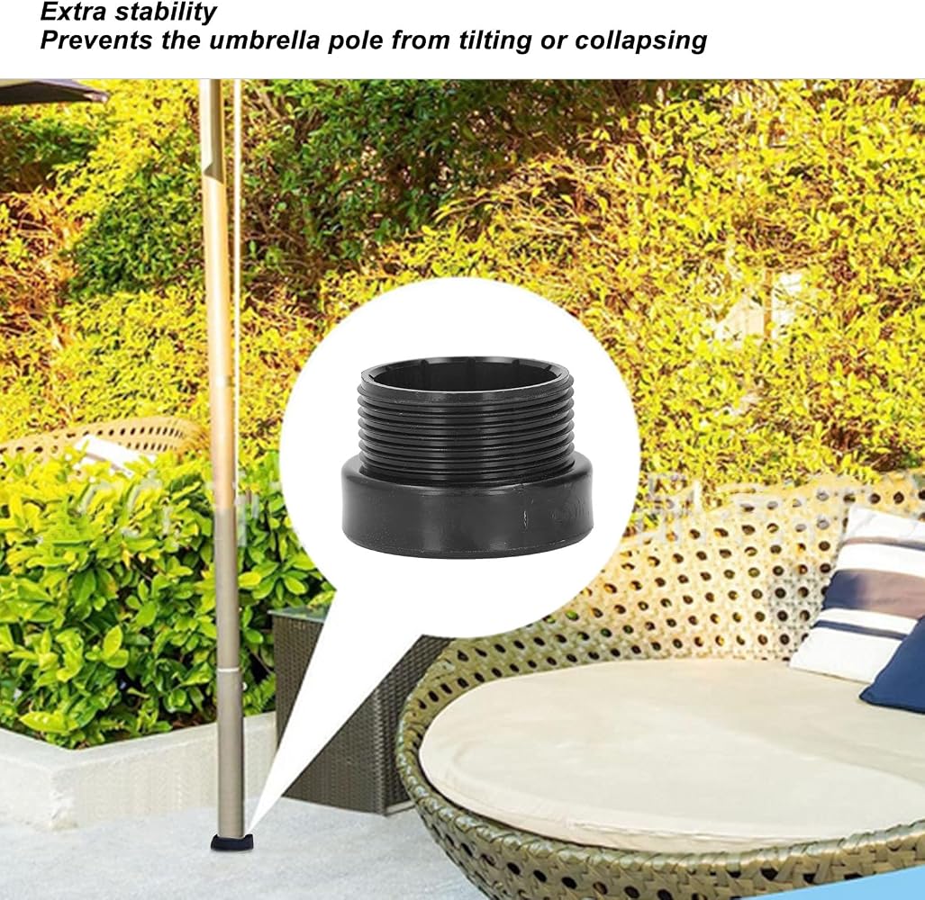 2 X Pool-Regenschirm-Stabilisator-Adapter – Für 3,5 Cm Aquastar-Einsätze, Schwarz