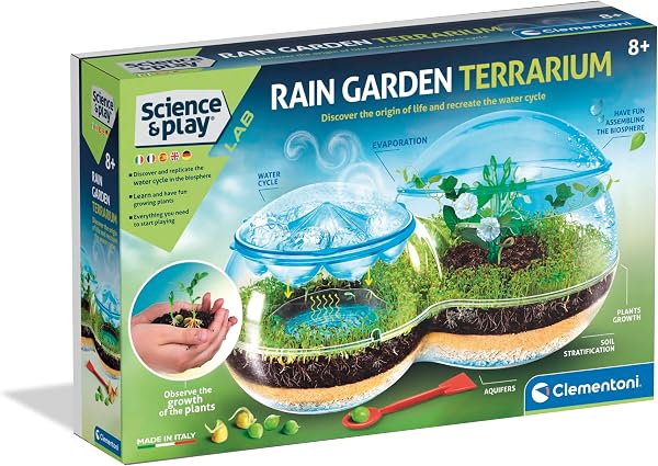 Clementoni Scienza e Gioco Lab Rain Garden Terrarium Kit botanique 8+