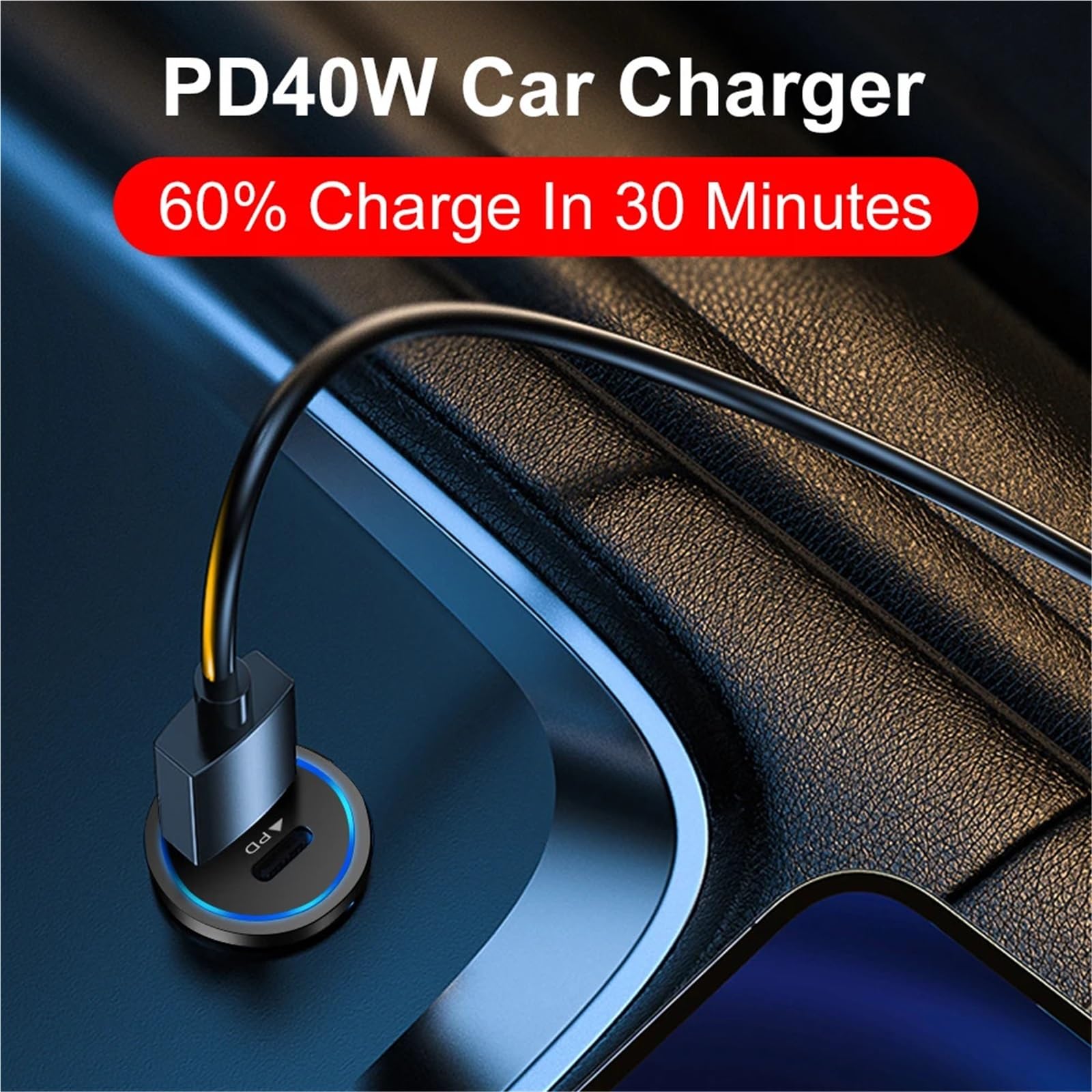 caricabatterie auto, Adattatore Dual PD da 40 W(Silver)