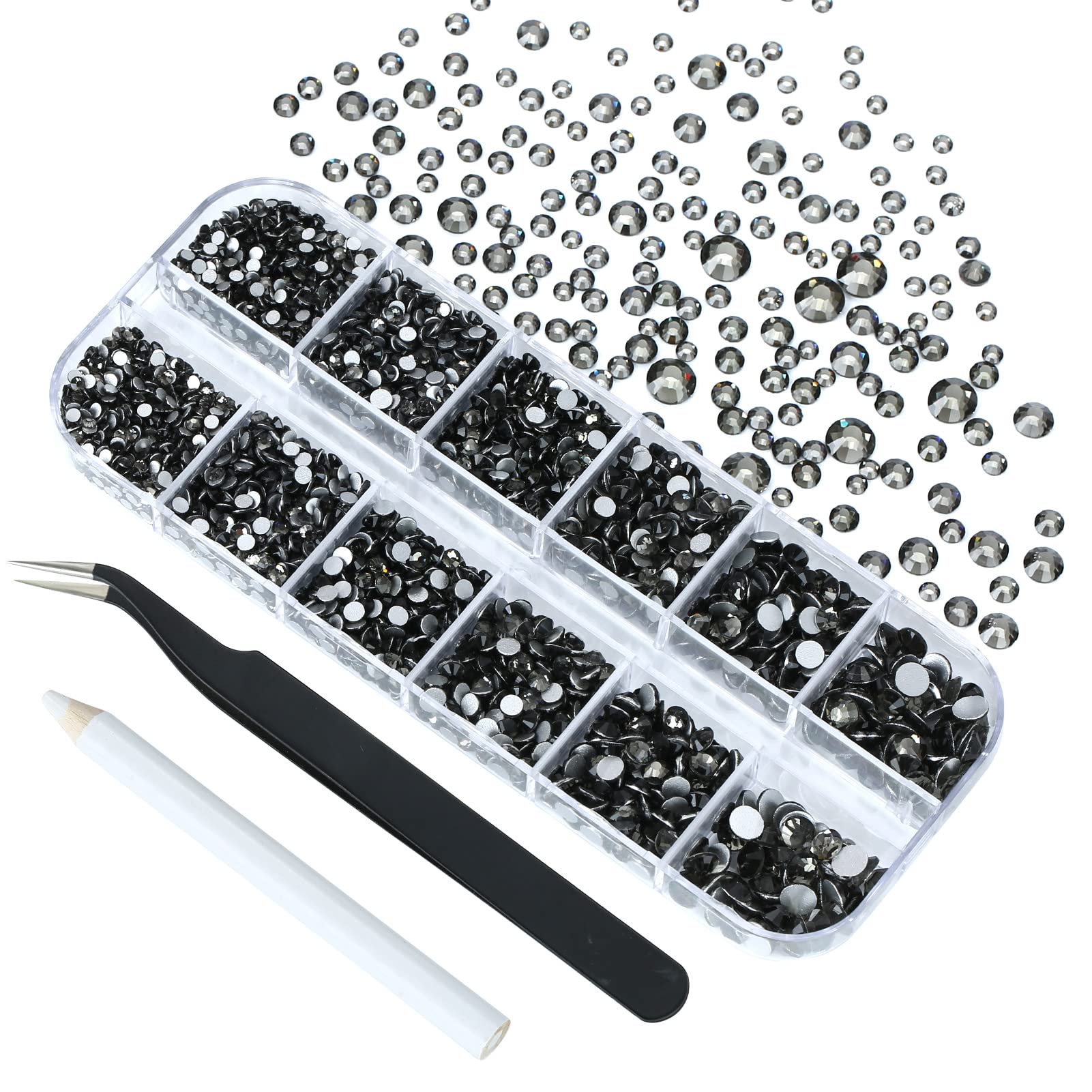 Photo 1 of MEIBITE Black Diamond Glass Rhinestones Kit