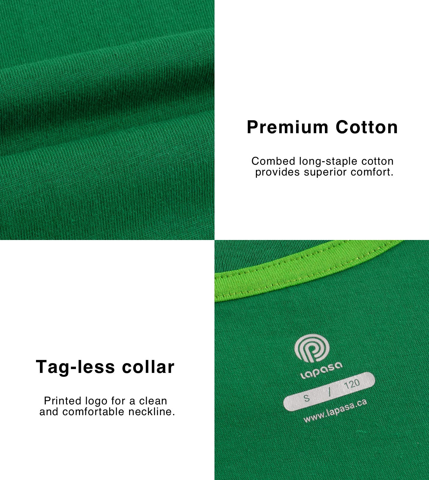 LAPASA Pacco da 4 T-Shirt 100% Cotone Bambini e Ragazzi Unisex K01 - Abbigliamento Estivo Magliette Manica Corta Colori Assortiti Tinta Unica Fantasie