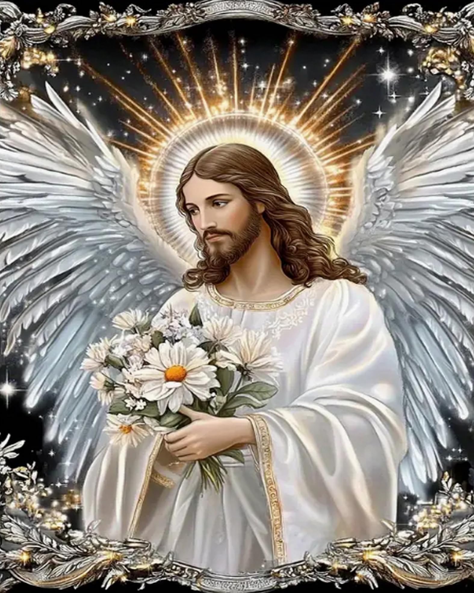 Point de Croix Jésus Facile pour Apprendre le Canevas sans se Tromper