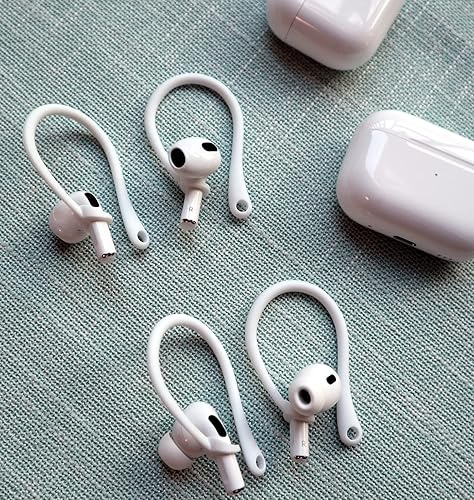 Miniatura 6 de 4 pares antideslizantes - Compatible con AirPods 4 ganchos para las orejas, diseño ergonómico de repuesto, ajuste cómodo, puntas de oreja,