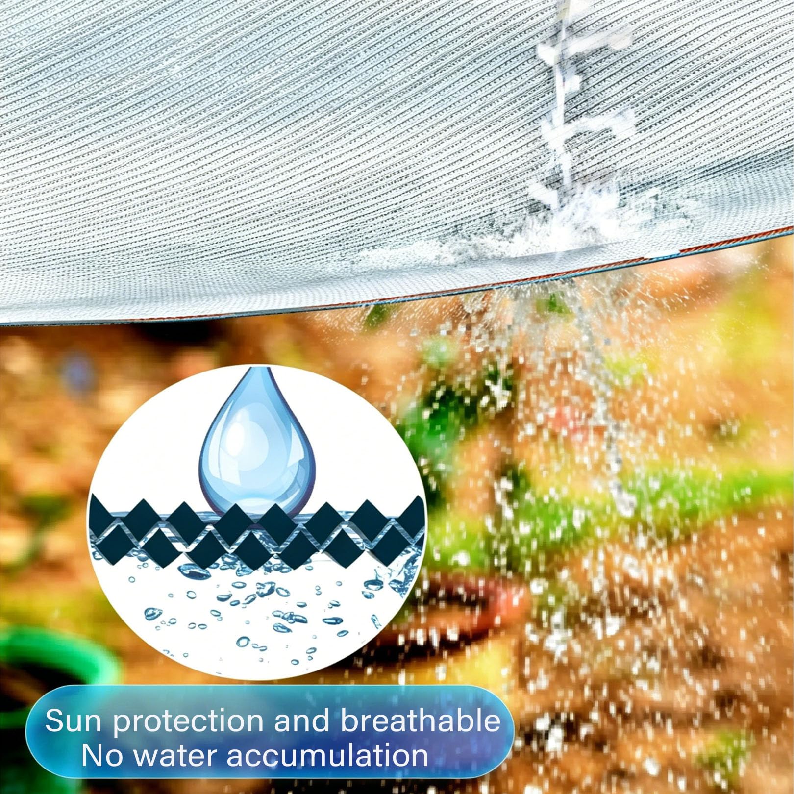 Malla de aluminio reflectante de 2 x 8 m, aislamiento térmico 99 % de protección UV, para balcón, cochera, plantas, invernadero, solución de protección solar al aire libre