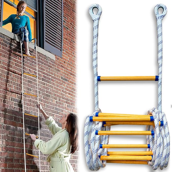 Amazon Emergency Fire Escape Rope Ladder Flame Resistant Fire 