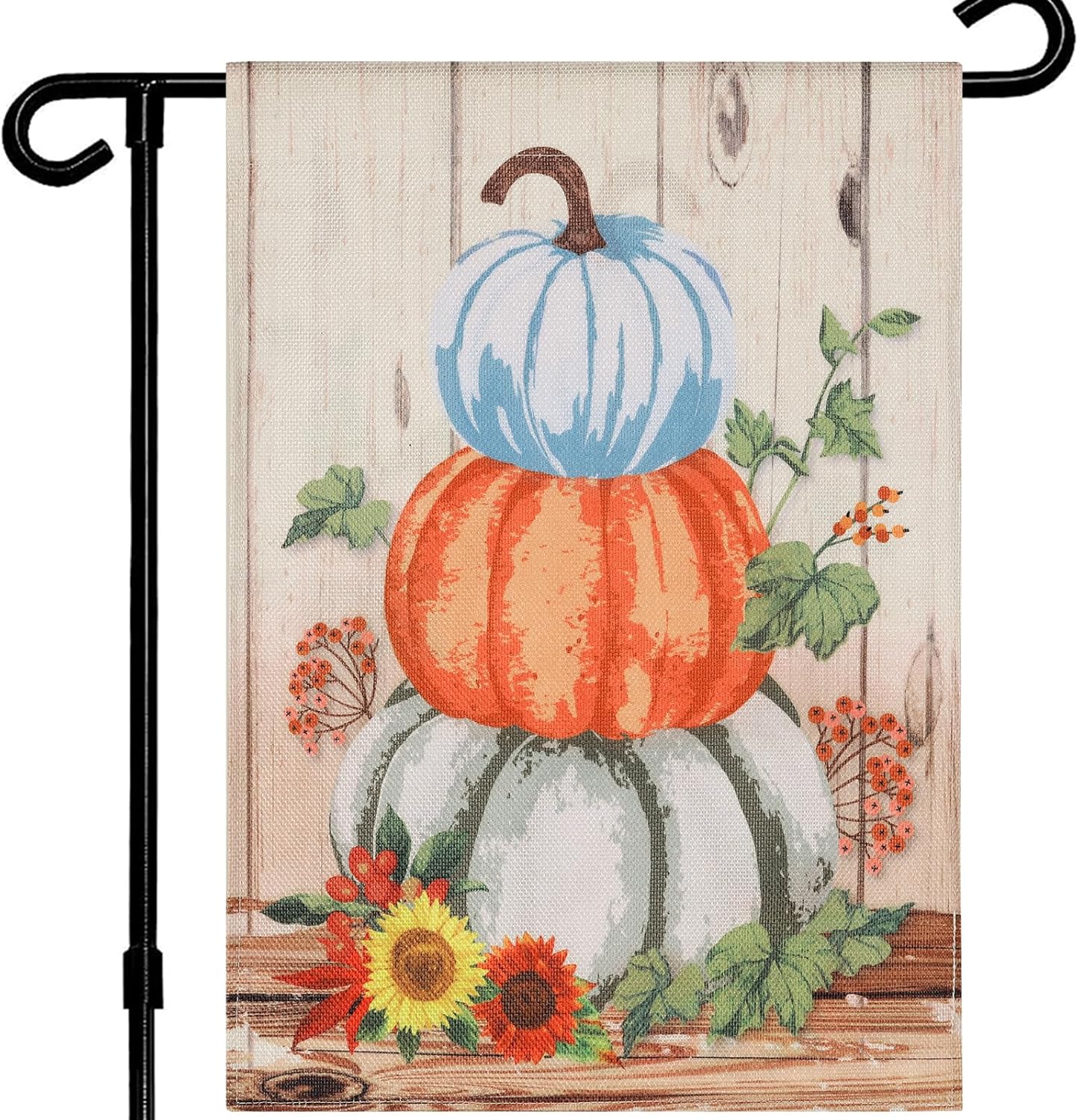 Fall Garden Flags,12x18 Double Sided Garden Flags, Burlap