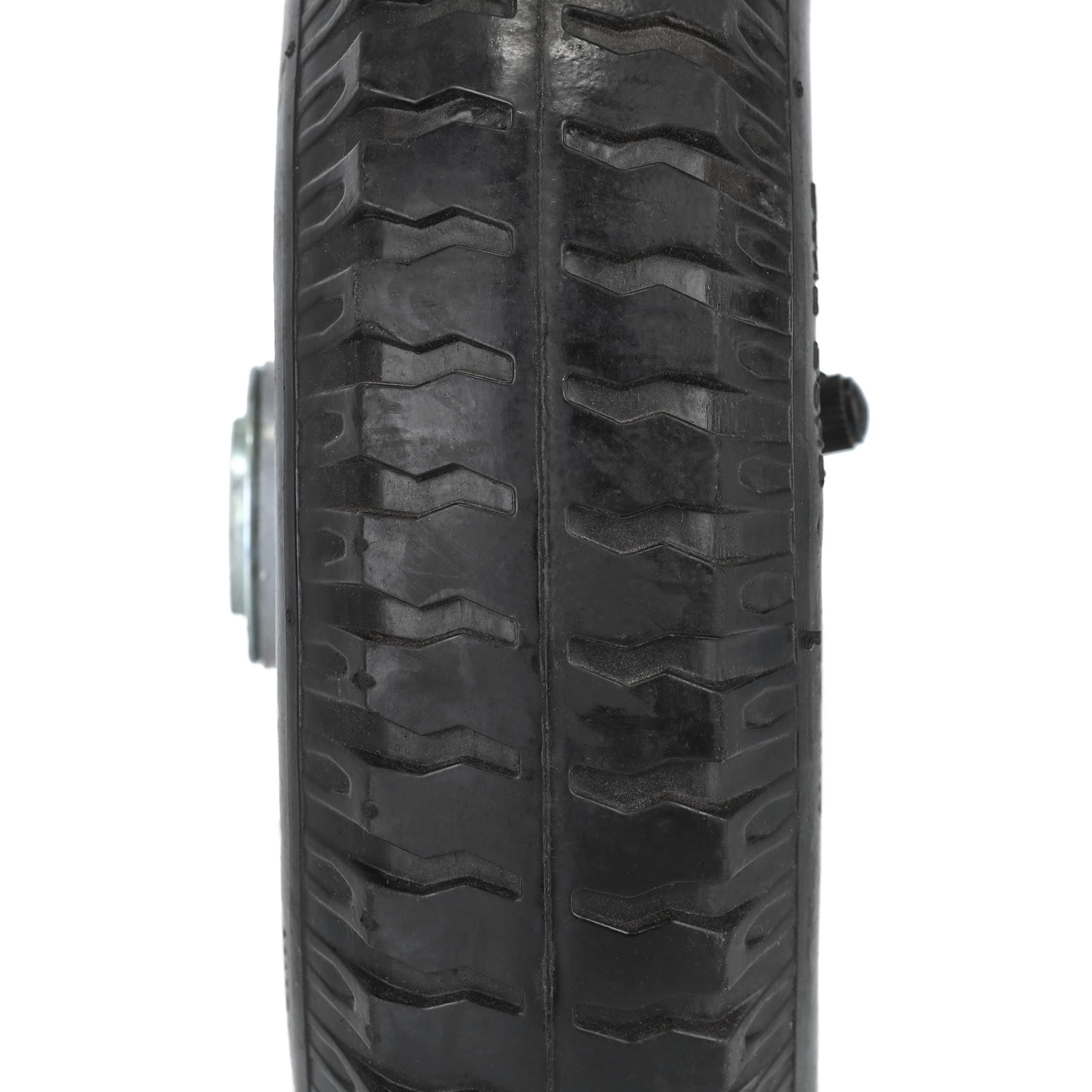 Relaxdays Set da 2 Ruote Carriole, 2.50-4, Pneumatico ad Aria, 2PR, Cerchione in Acciaio, Fino a 100 kg, Nero Argento