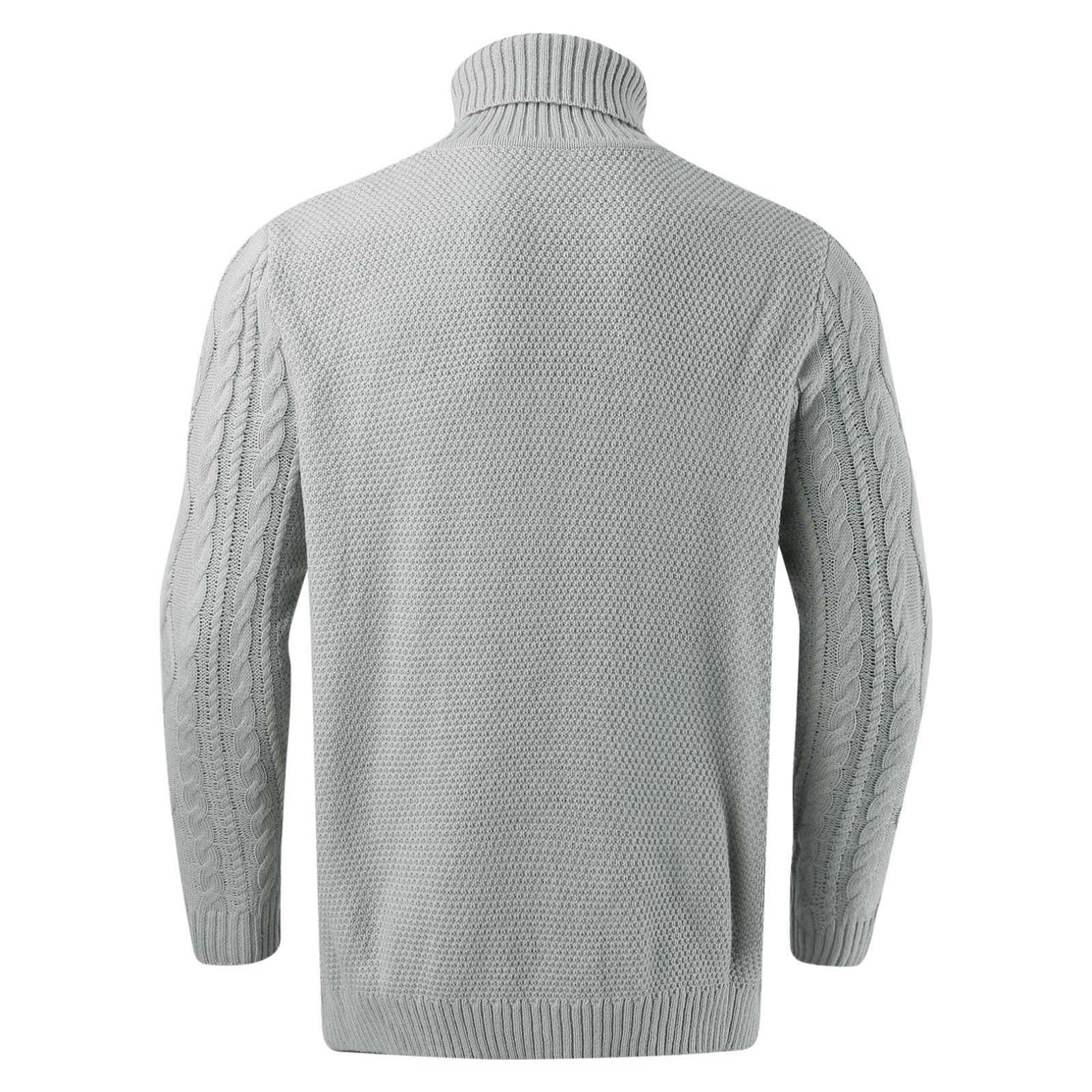 Jersey de cuello alto para hombre, cuello de tortuga, jersey de punto de cuello alto, suéter de negocios, informal, suéter de invierno, manga larga