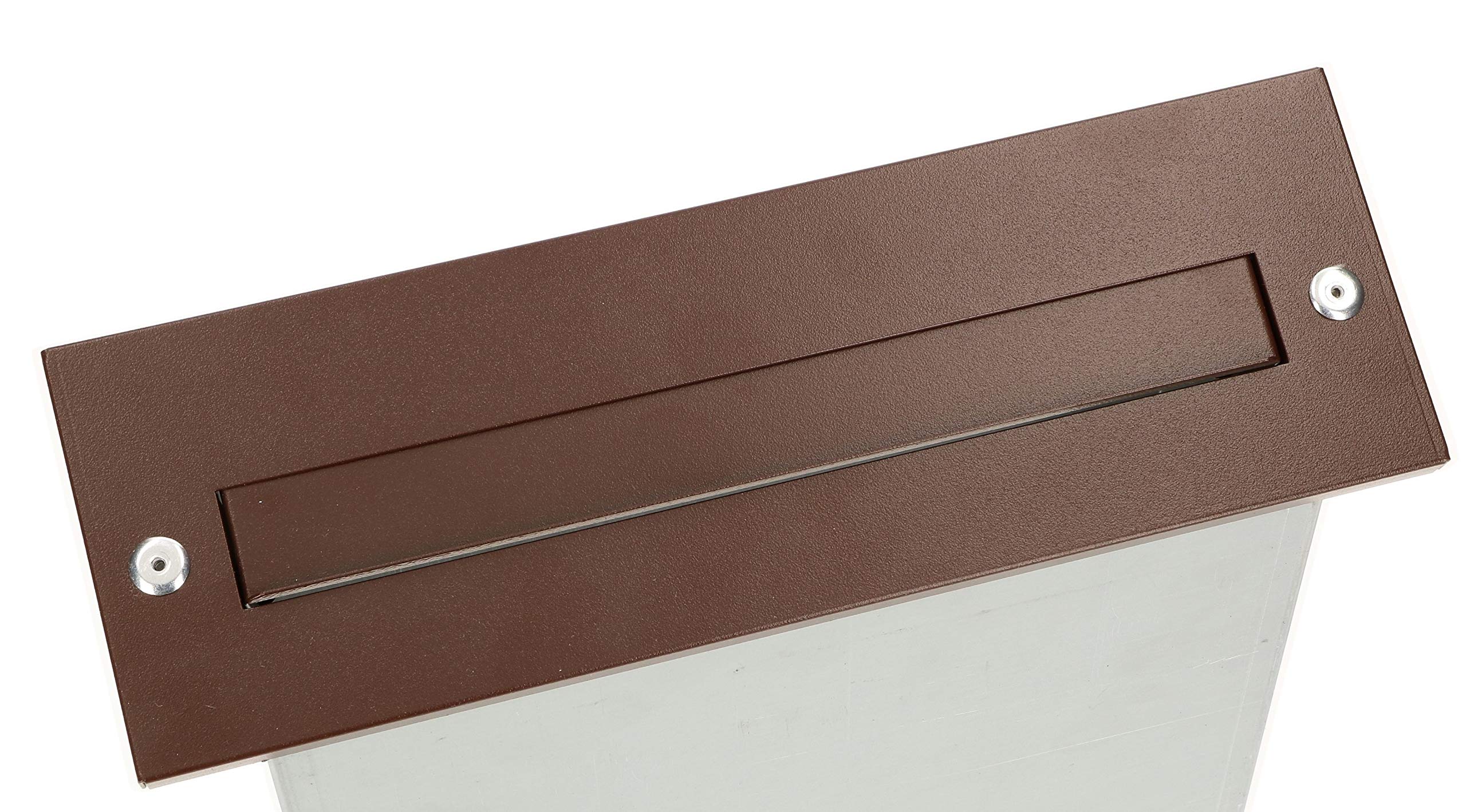 KOTARBAU® Buzón de Acero, Buzón de Pared Exterior, Buzón empotrable Regulable de 160 – 295 mm con 2 Llaves, Buzón Correos Exterior para empotrar, Buzón marrón, Bocacartas