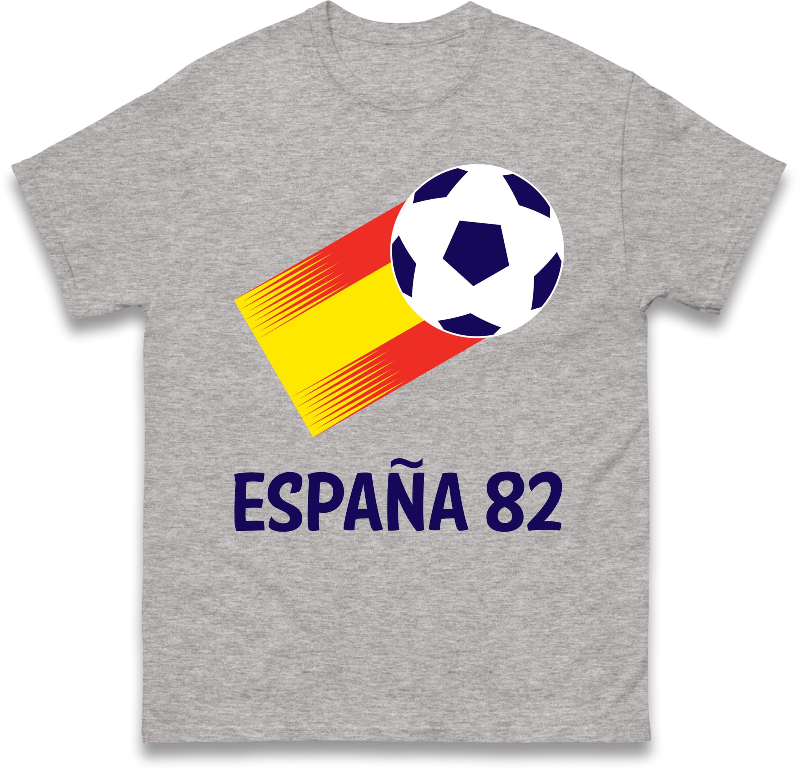 Spain 82 Naranjito T Shirt, Espana 82,Retro World Cup Shirt Heather Grey