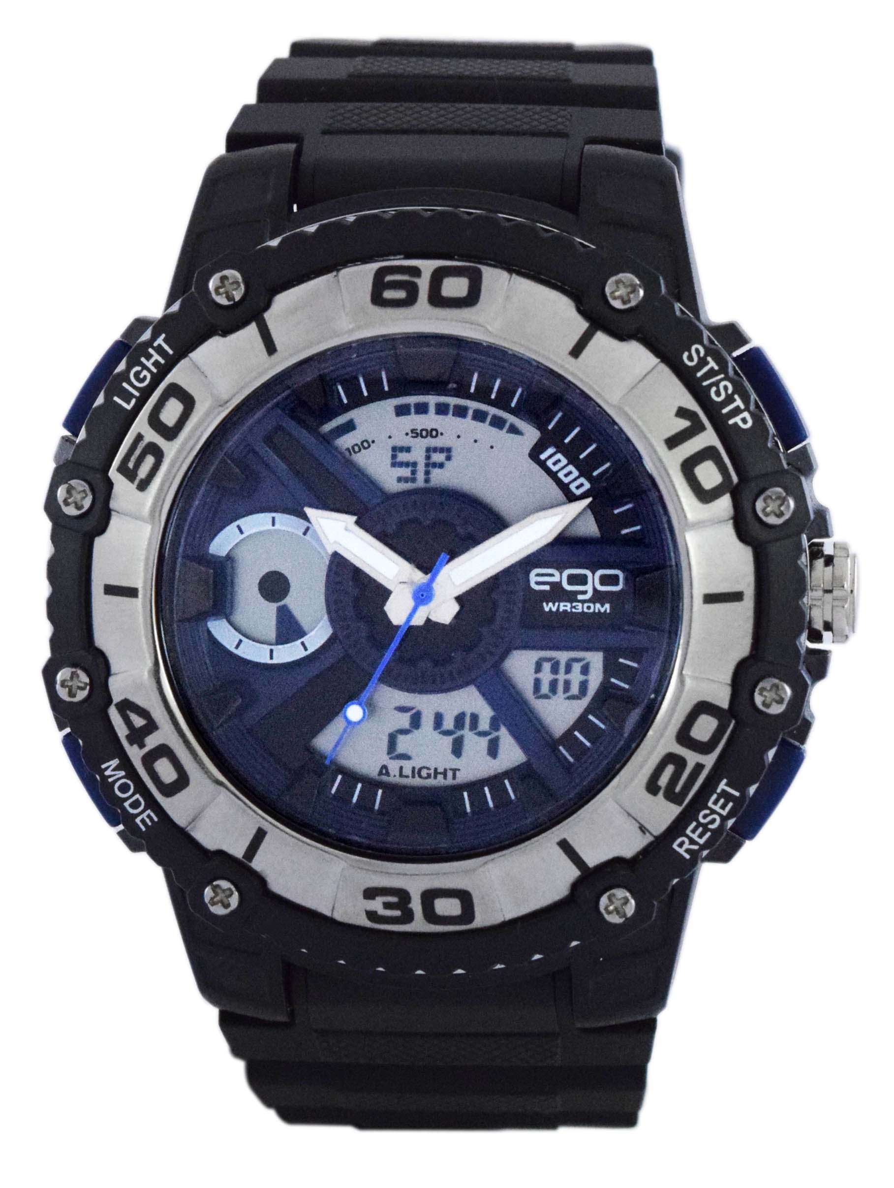 Egoby Maxima Analog-Digital Blue Dial Men's Watch - E-37101PPAN