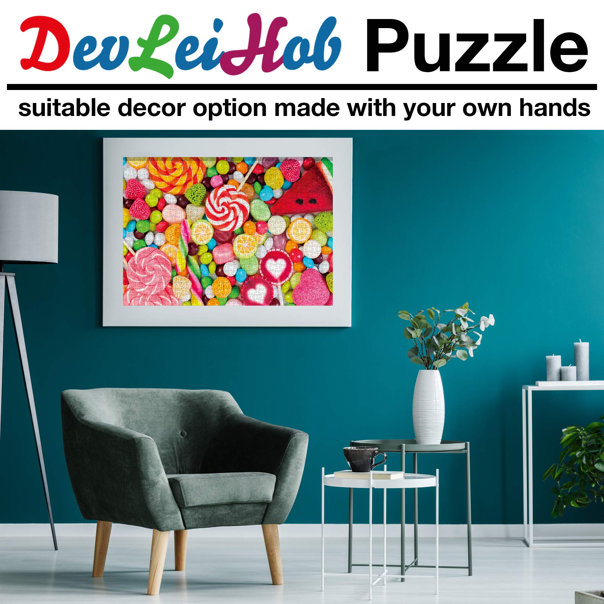 Puzzle 1000 pezzi per adulti e bambini puzzle duri grandi mille pezzi puzzle puzzle lecca-lecca dimensioni 67 x 49 cm