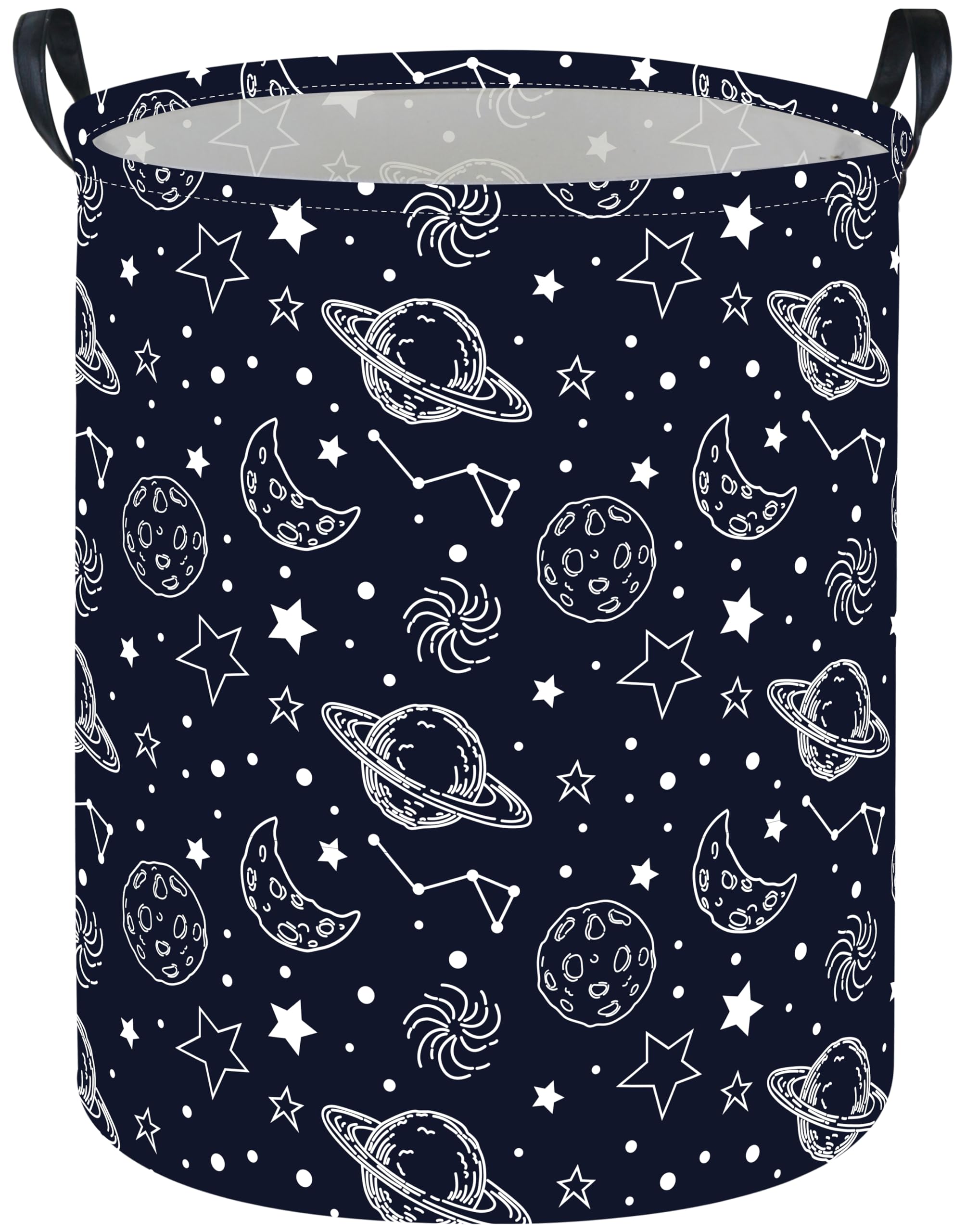 DDBASKET Kids Laundry Basket Space Hamper for Nursery Star Hamper Cute Kids Storage Bin Organizer Room Decor for Home(Starlit sky) — image 1
