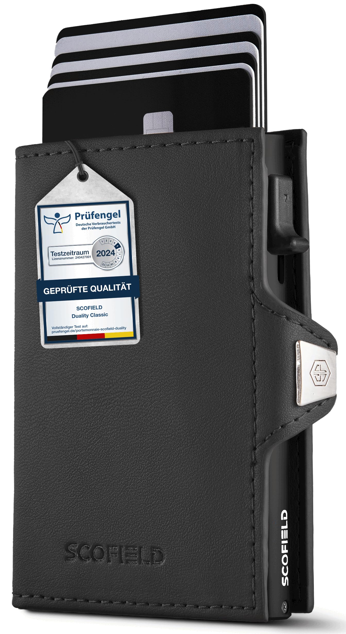 SF SCOFIELD Duality Classic Slim Wallet mit Münzfach | Kartenetui Herren für 9-10 Karten | Geldbeutel Portemonnaie mit RFID Schutz | Wallets for Men | Kreditkartenetui
