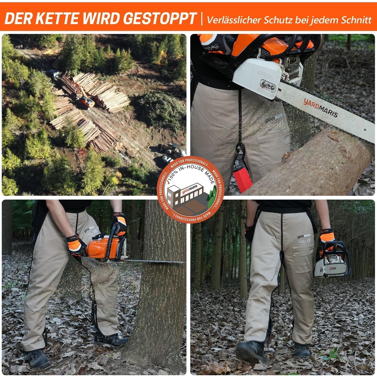 Typ A Kettensägen-Sicherheitsleggings,Schnittschutz Chaps, Verstellbare Chainsaw Chaps Kettensägen-Schürze Schnittschutzhose für Männer/Frauen