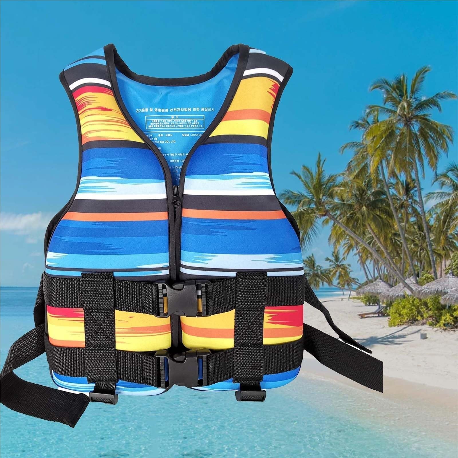 Kayaking Vest Kids Neoprene High Buoyancy Breathable Kayaking Vest for Swimming Training Beach Pool Water Sports Fishing Canoeing Rafting Paddling Outdoor Safety Gear Equipment