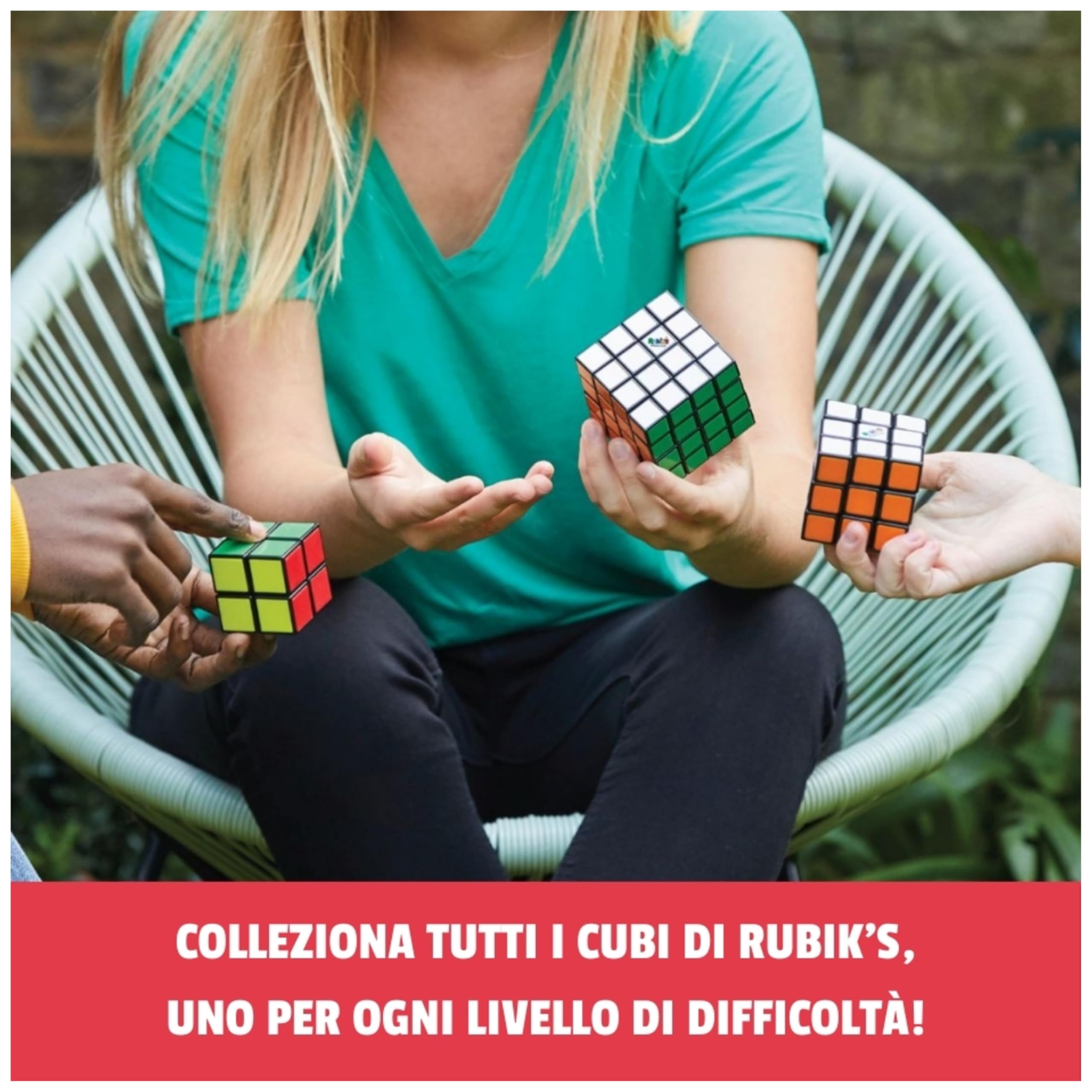 RUBIK'S, SPIN MASTER, Il Cubo di Rubik's Classico 3X3, l'Originale, per bambini dagli 8+, Rompicapo Professionale a combinazione di colori, problem-solving