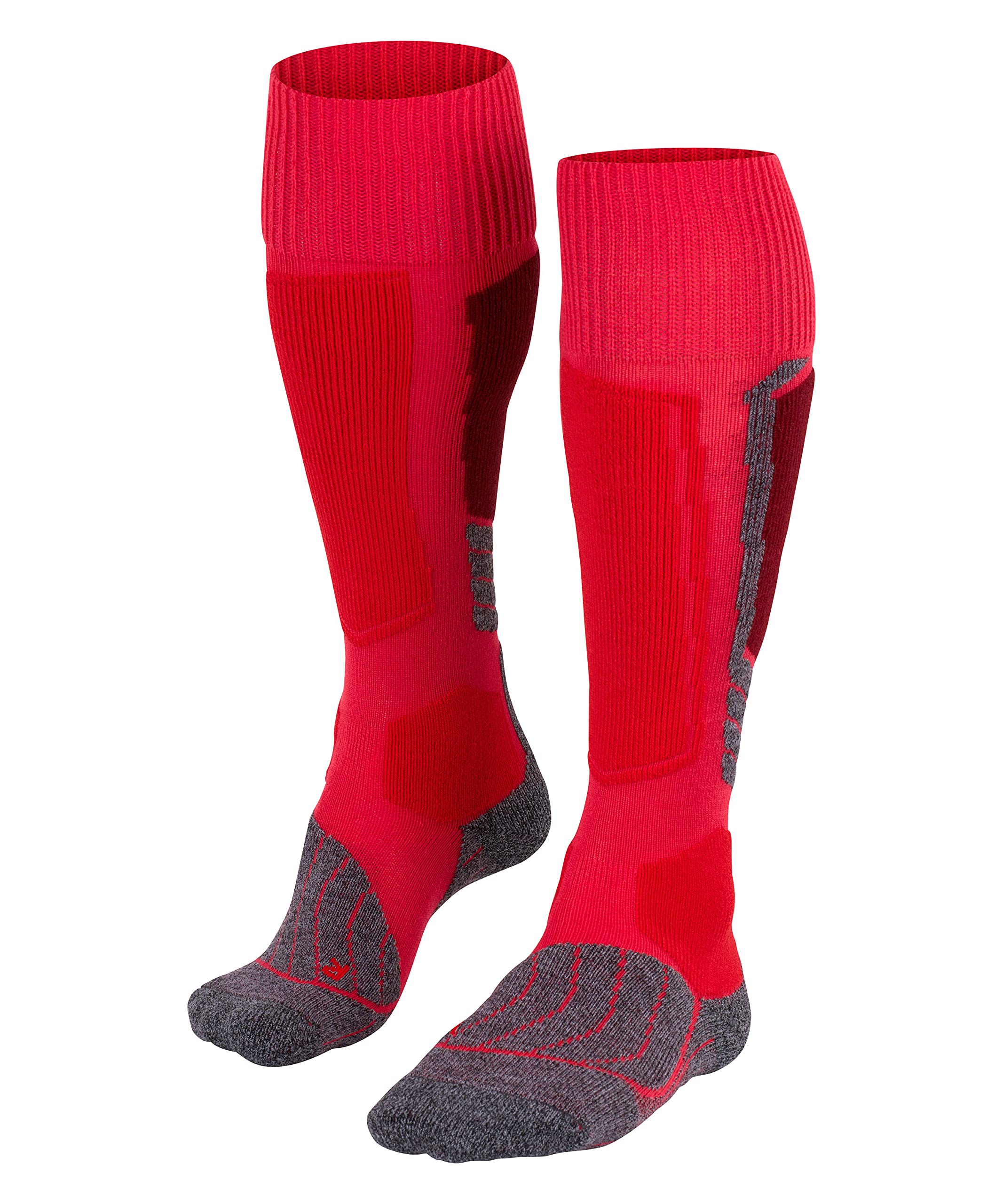 FALKE Women's SK1 Comfort W Kh Wool Silk Warm Thick 1 Pair Skiing Socks, Red Rose 8680, 5.5-6.5
