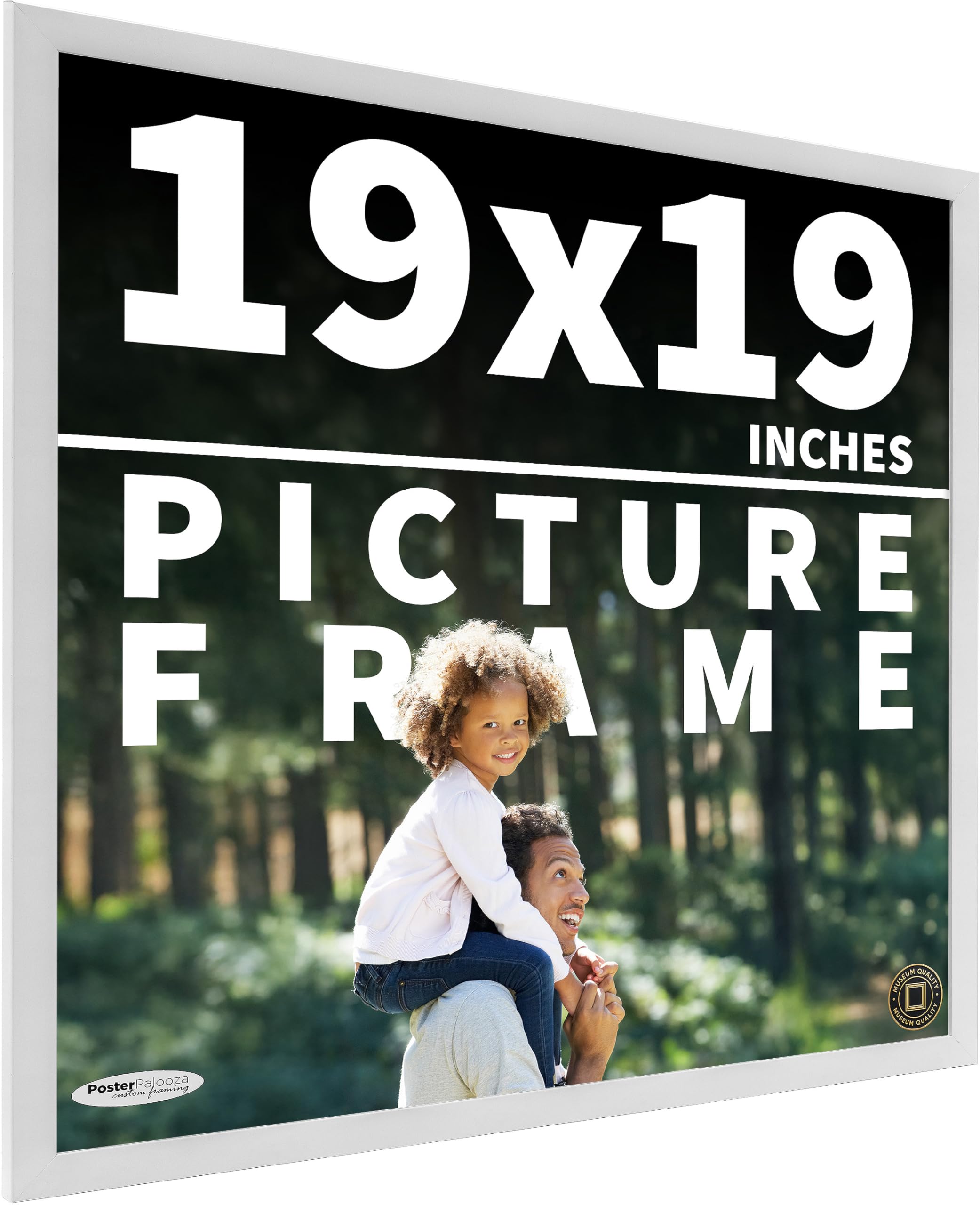 Amazon.com - Poster Palooza 19x19 Frame White Solid Pine Wood