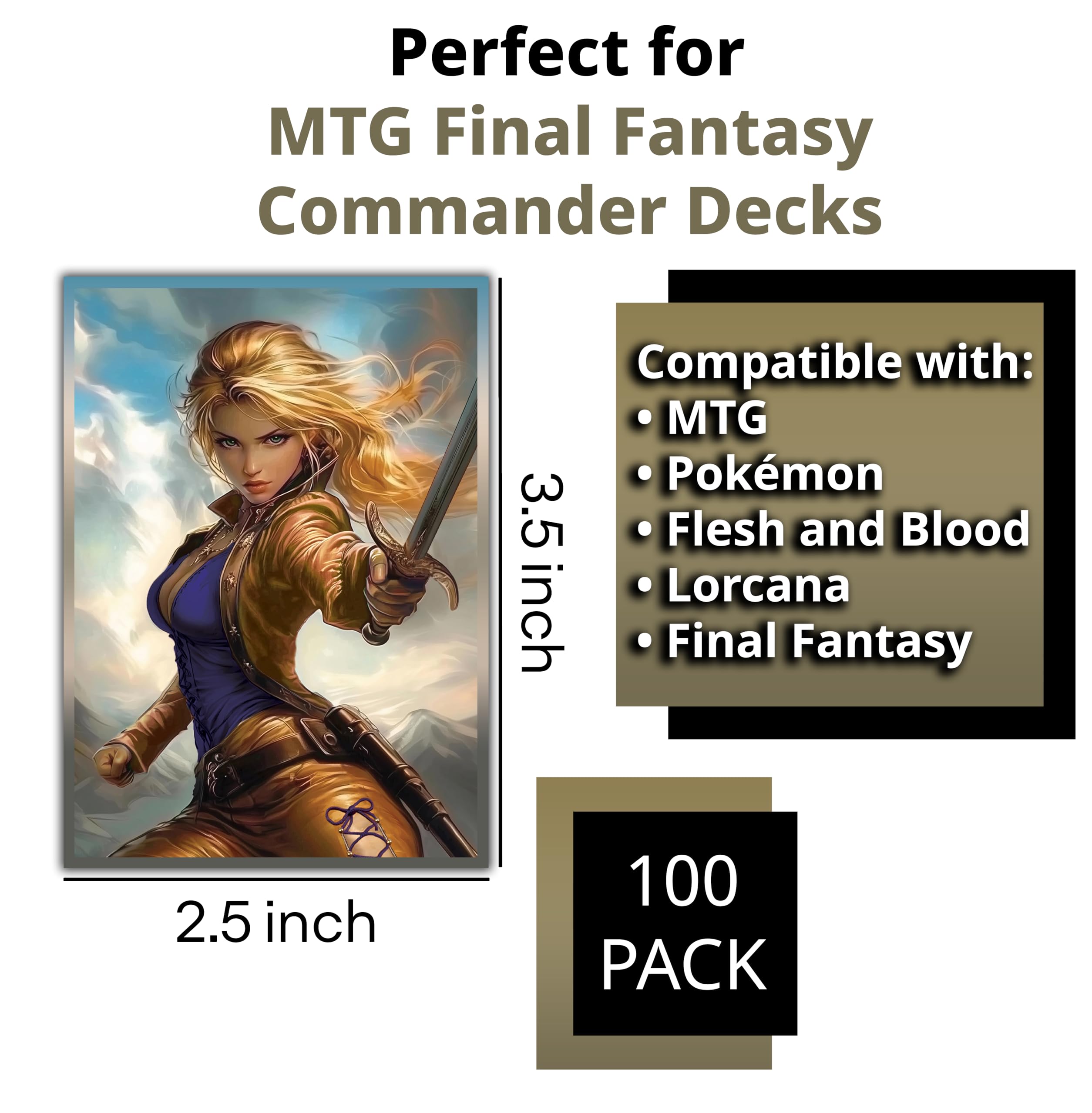 Amazon.com: Anime Rune Knight Card Sleeves 102 Pack  Compatible with MTG &  TCGs  Perfect for Celes Rune Knight & Final Fantasy Commander Decks   Premium Card Game Sleeves for Magic :