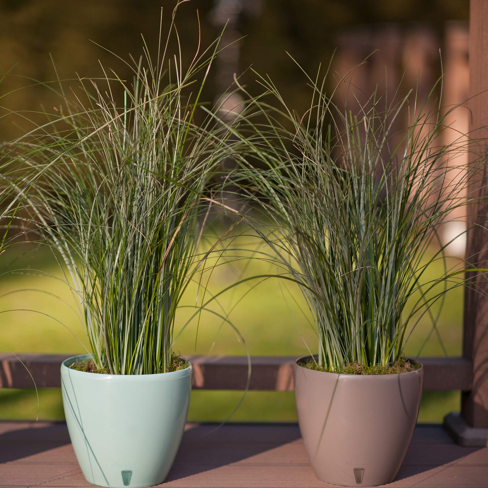DECOPOTS - 3 sztuki, samonawadniająca się donica 17 cm, ozdobna doniczka do użytku wewnątrz i na zewnątrz, z wkładem drenażowym i wskaźnikiem poziomu wody (17 cm, jadeit)