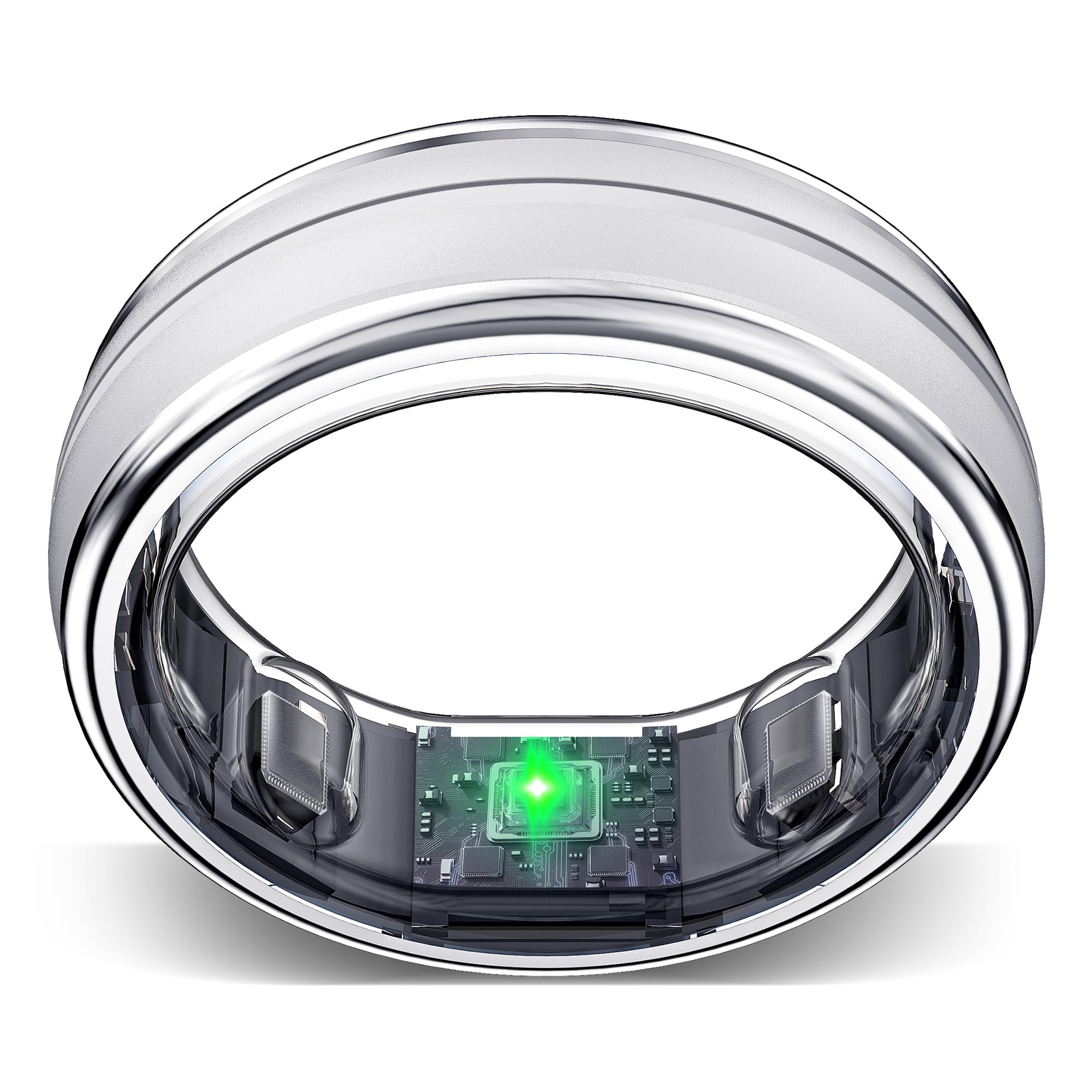 Smart Ring for Women Men - Fitness Ring with Sleep & Step Tracker, Compatible with iOS & Android, No App Subscription (Silver, 6)-image-26