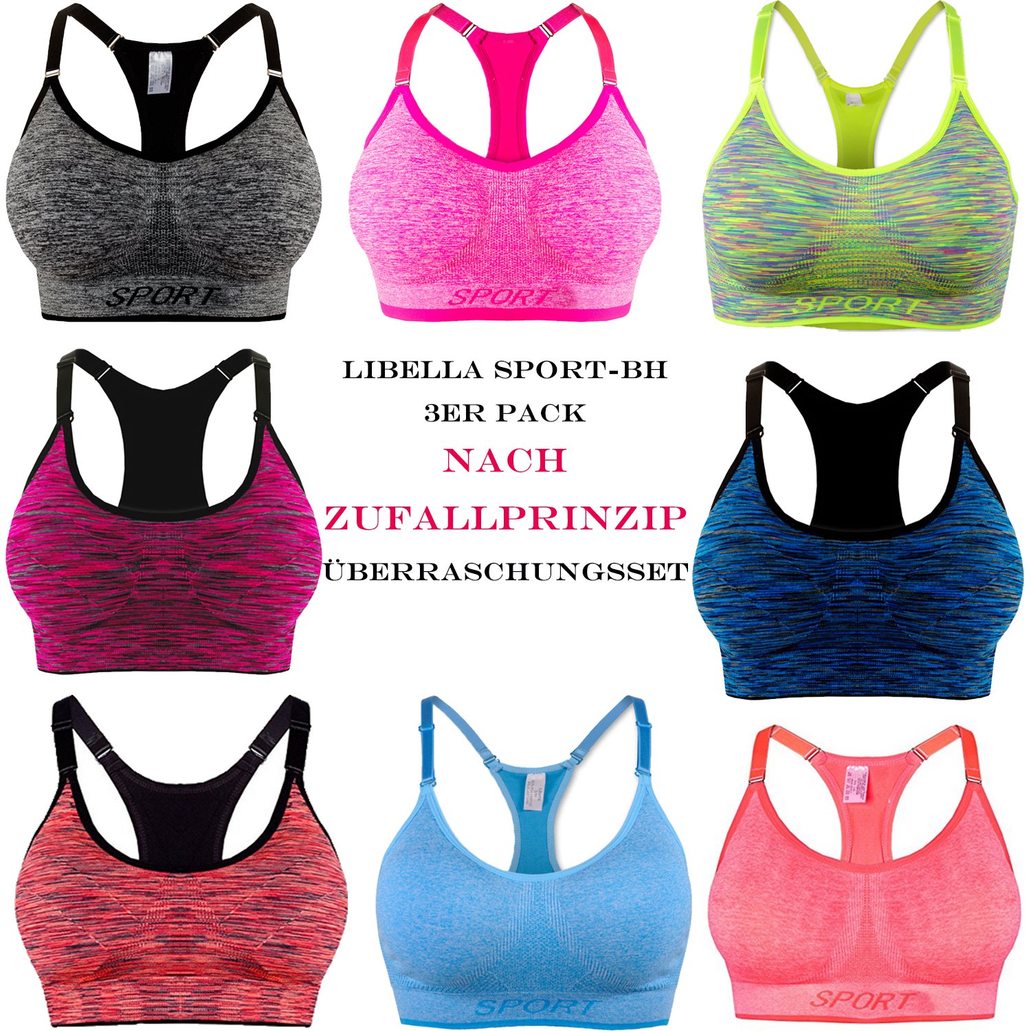 Libella Sujetador Deportivo Push Up Bustier Fitness Yoga Sin Mangas
