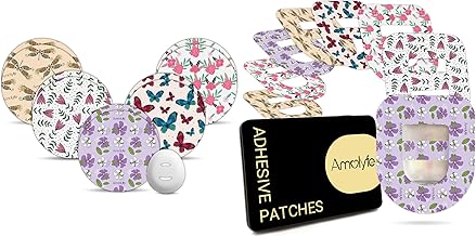 10 Pack Dexcom G7 Over Patches, Bump-Proof with Hard Cap & 20 Pack Omnipod 5 Overpatches (Flower)