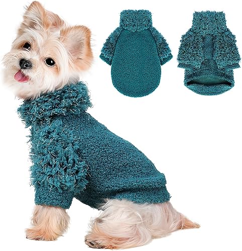 XXS Suéter para perro, ropa de taza de té, suéter de chihuahua para perros pequeños, suéter suave y cálido para cachorros, suéter de invierno para